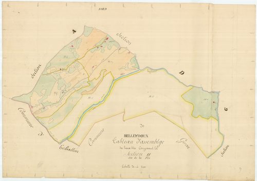 Belleydoux - 1777 W 40-8 - 1777 W 40-8 -  Tableau d'assemblage de la section H  (1839)