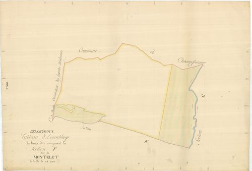Belleydoux - 1777 W 40-6 - 1777 W 40-6 -  Tableau d'assemblage de la section F  (1839)