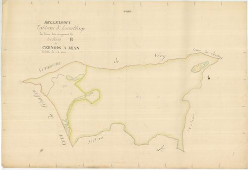 Belleydoux - 1777 W 40-2 - 1777 W 40-2 -  Tableau d'assemblage de la section B  (1839)