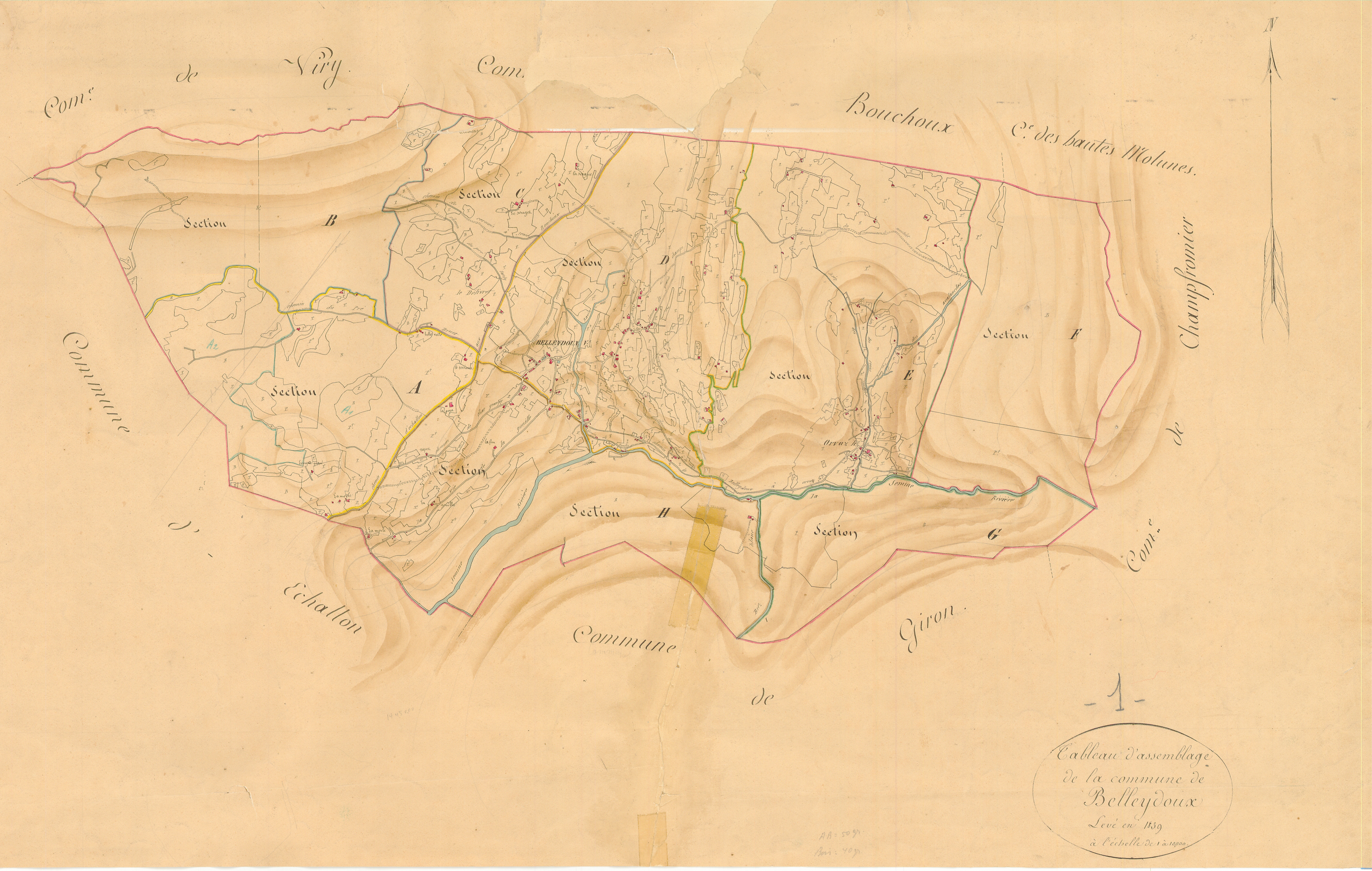 Belleydoux - 3 P 4431 - 3 P 4431 -  Tableau général  (1839)