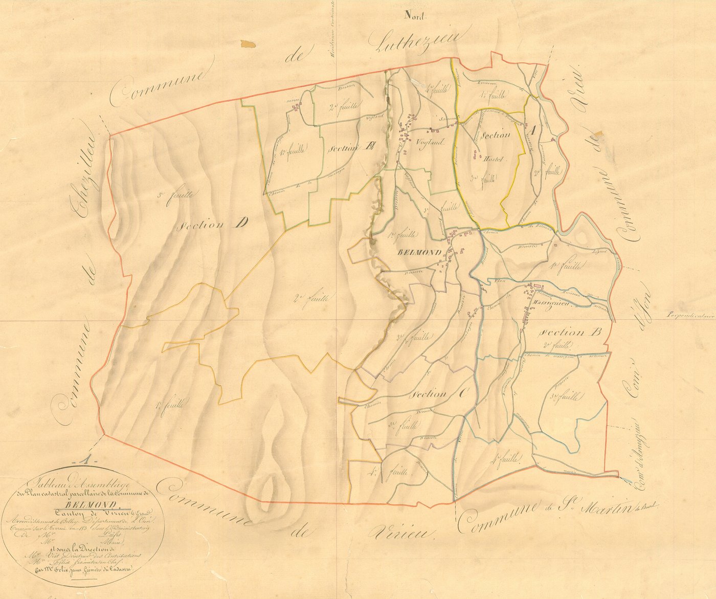 Belmont - 3 P 4461 - 3 P 4461 -  Tableau d'assemblage  (1833)