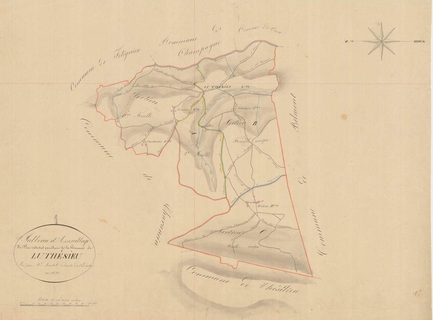Luthézieu - 3 P 7191 - 3 P 7191 -  Tableau d'assemblage  (1831)