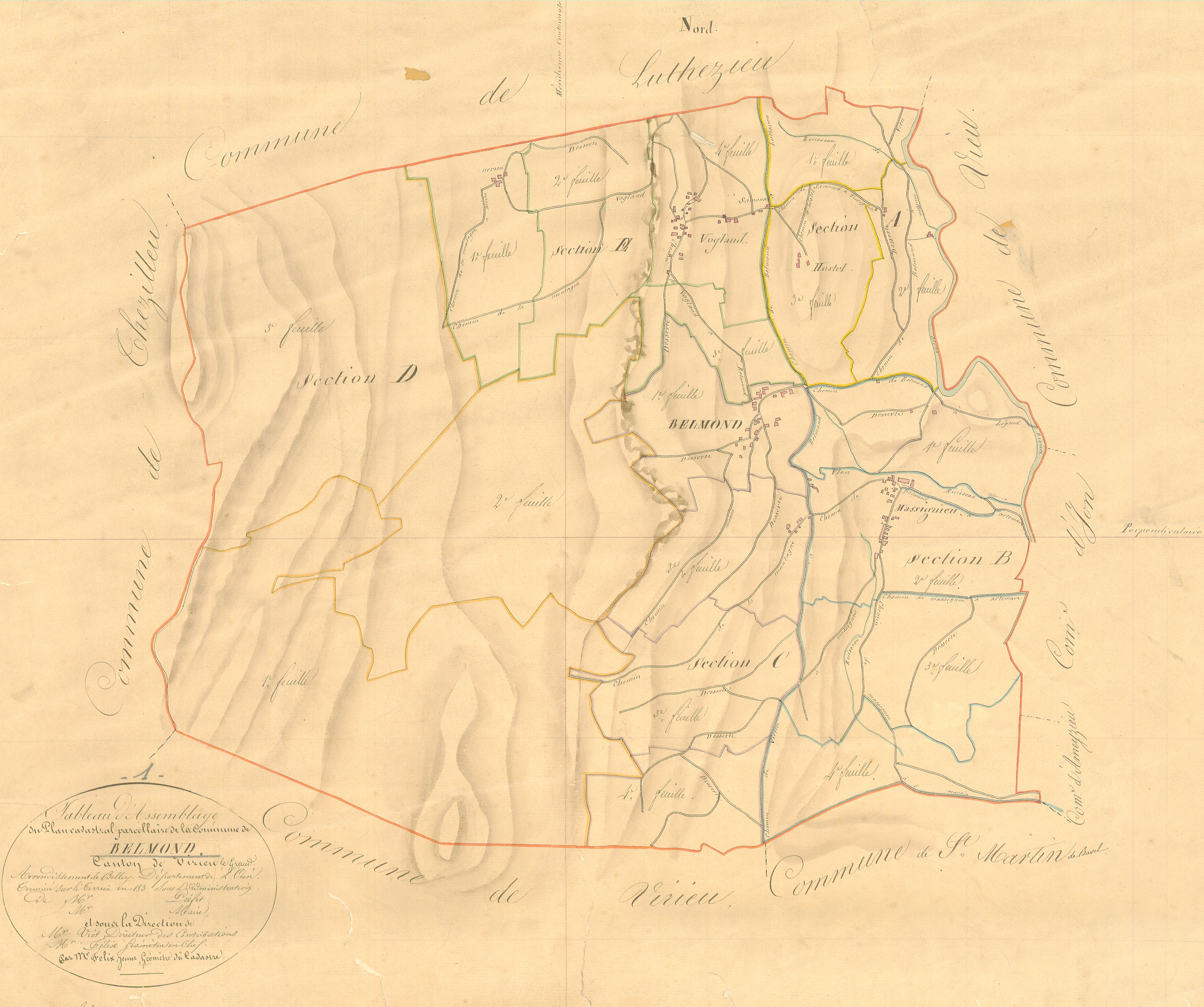 Belmont - 3 P 4461 - 3 P 4461 -  Tableau d'assemblage  (1833)