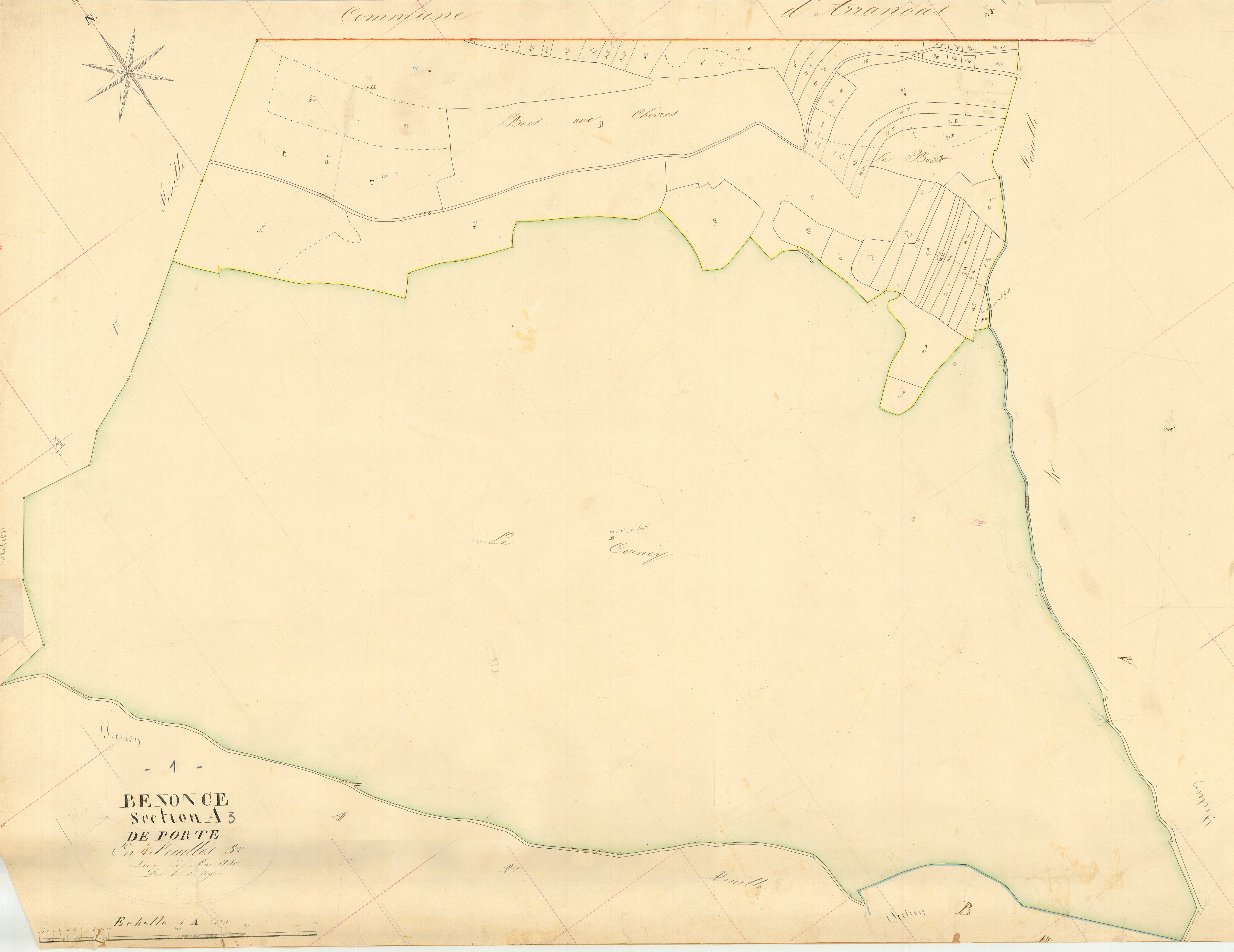 Bénonces - 3 P 4483 - 3 P 4483 -  Feuille 3  (1840)