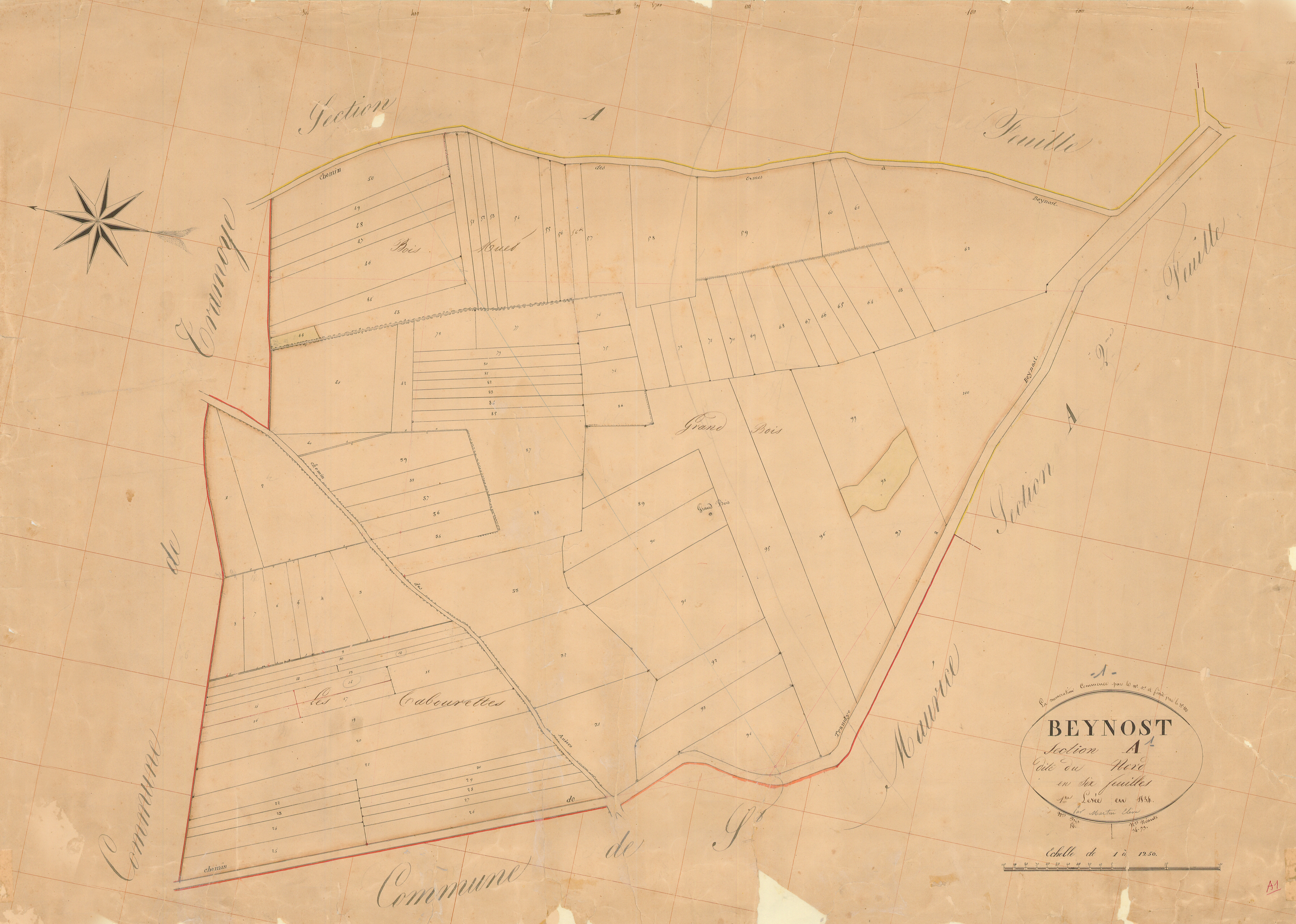 Beynost - 3 P 4537 - 3 P 4537 - Feuille 1 (1834)