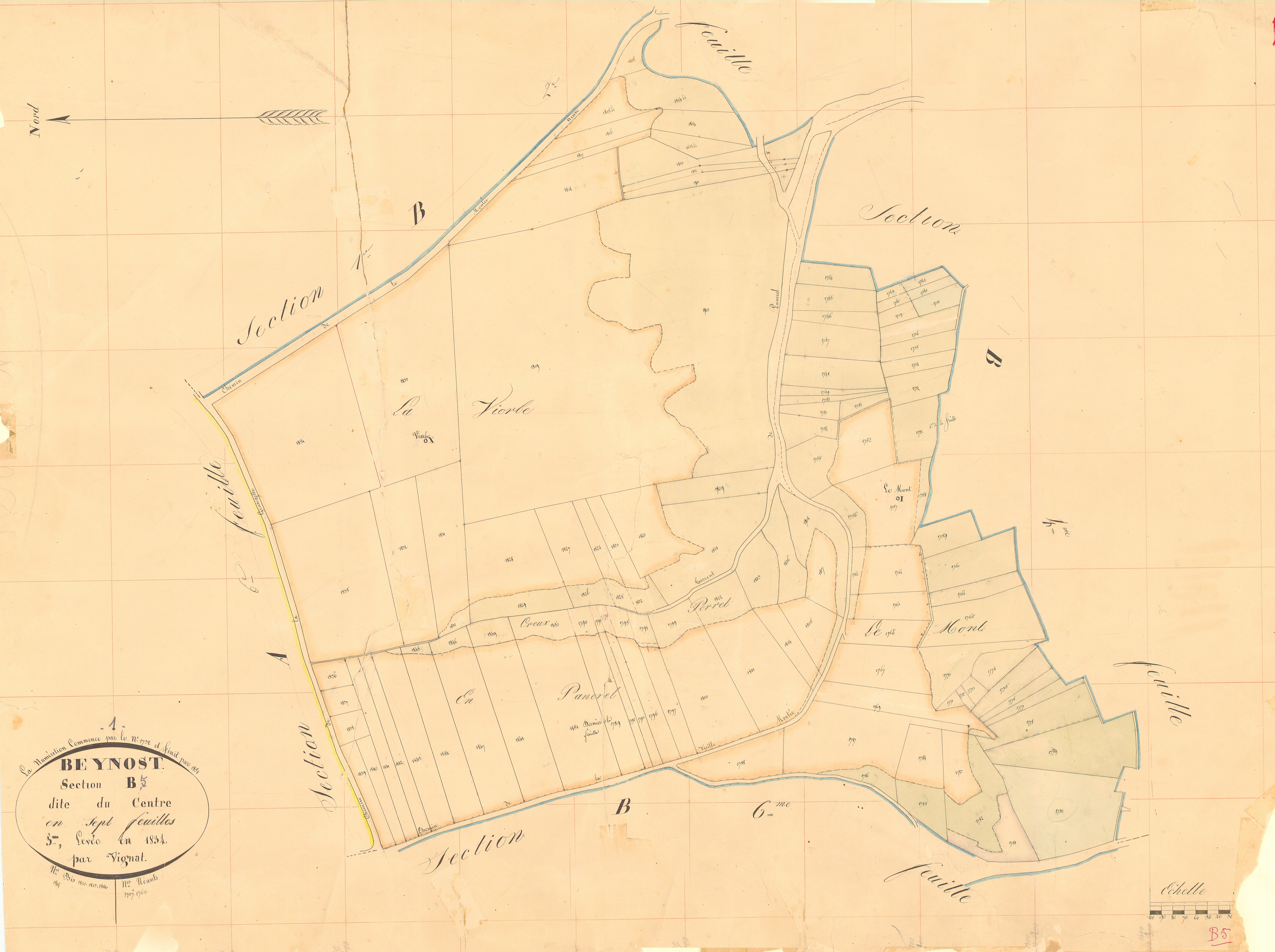 Beynost - 3 P 4547 - 3 P 4547 - Feuille 5 (1834)