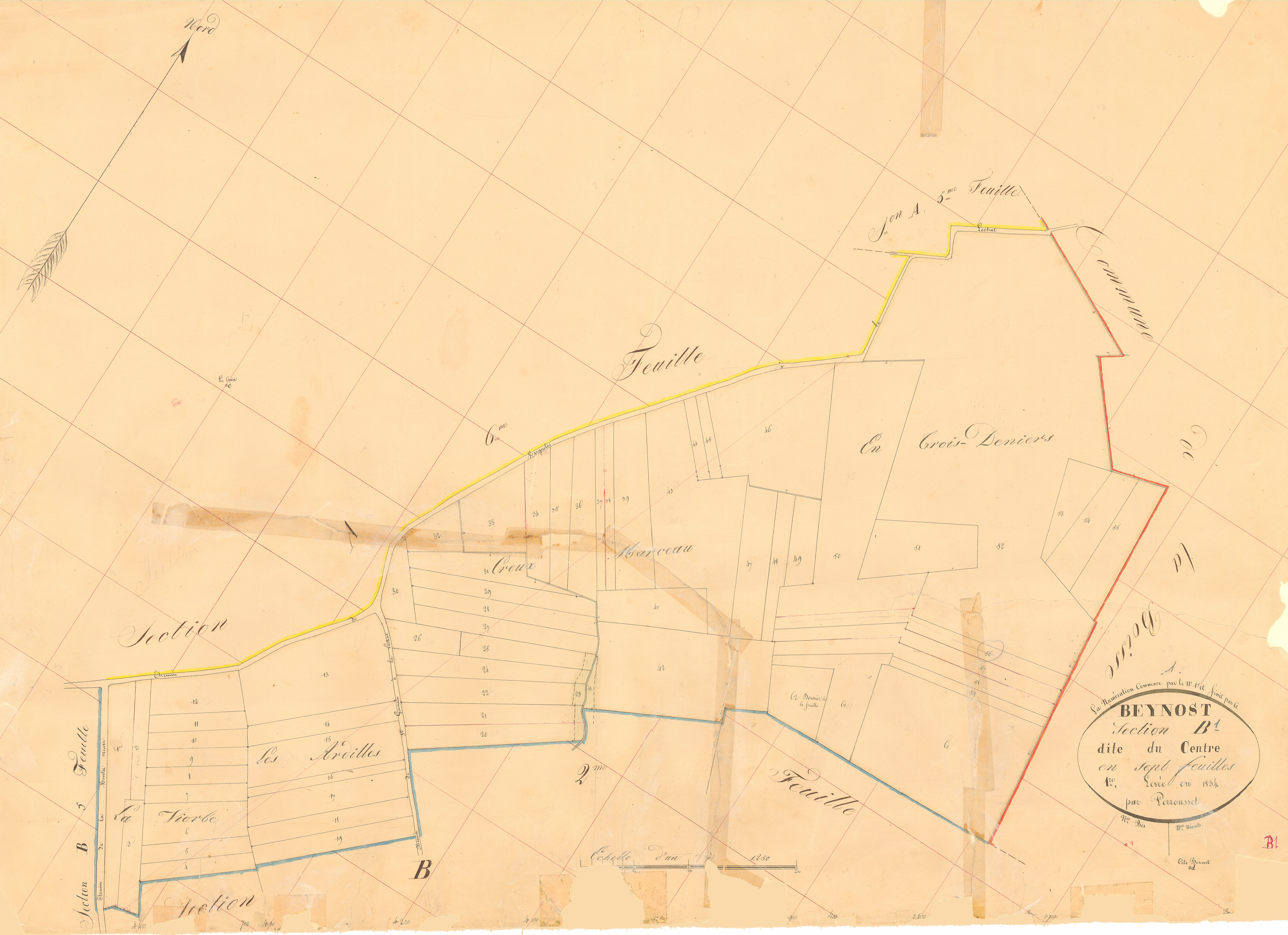 Beynost - 3 P 4543 - 3 P 4543 - Feuille 1 (1834)