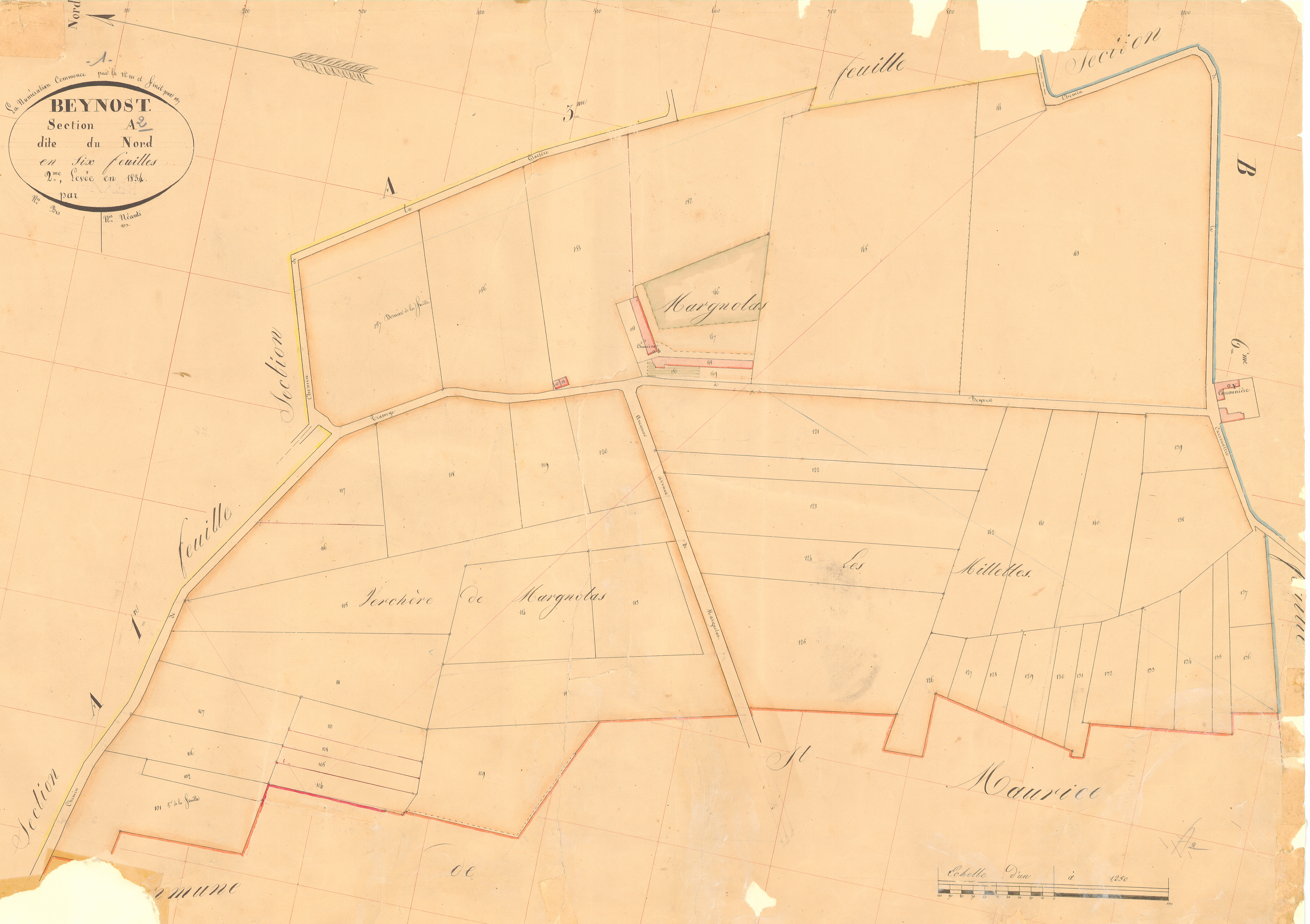 Beynost - 3 P 4538 - 3 P 4538 - Feuille 2 (1834)