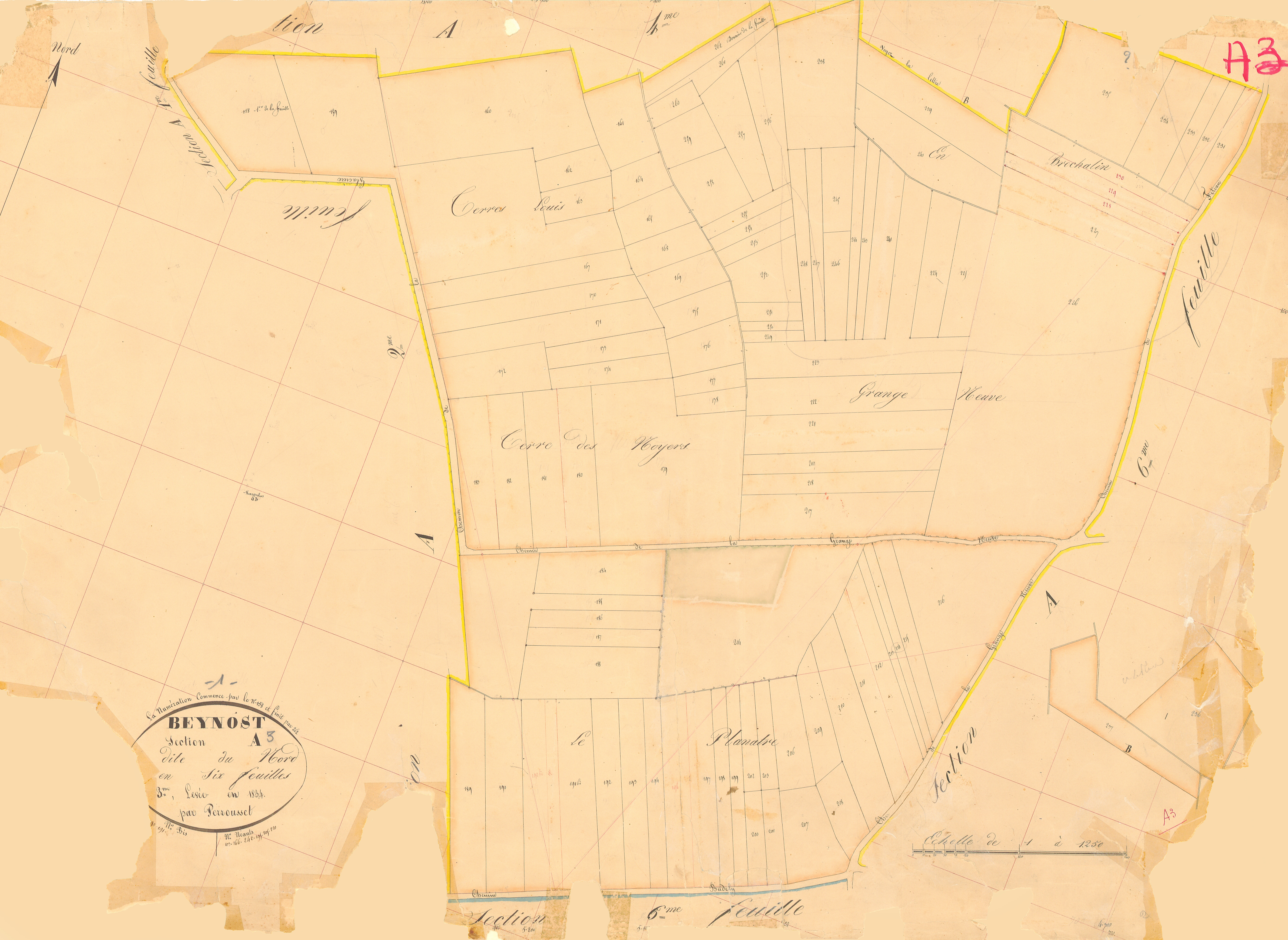 Beynost - 3 P 4539 - 3 P 4539 - Feuille 3 (1834)