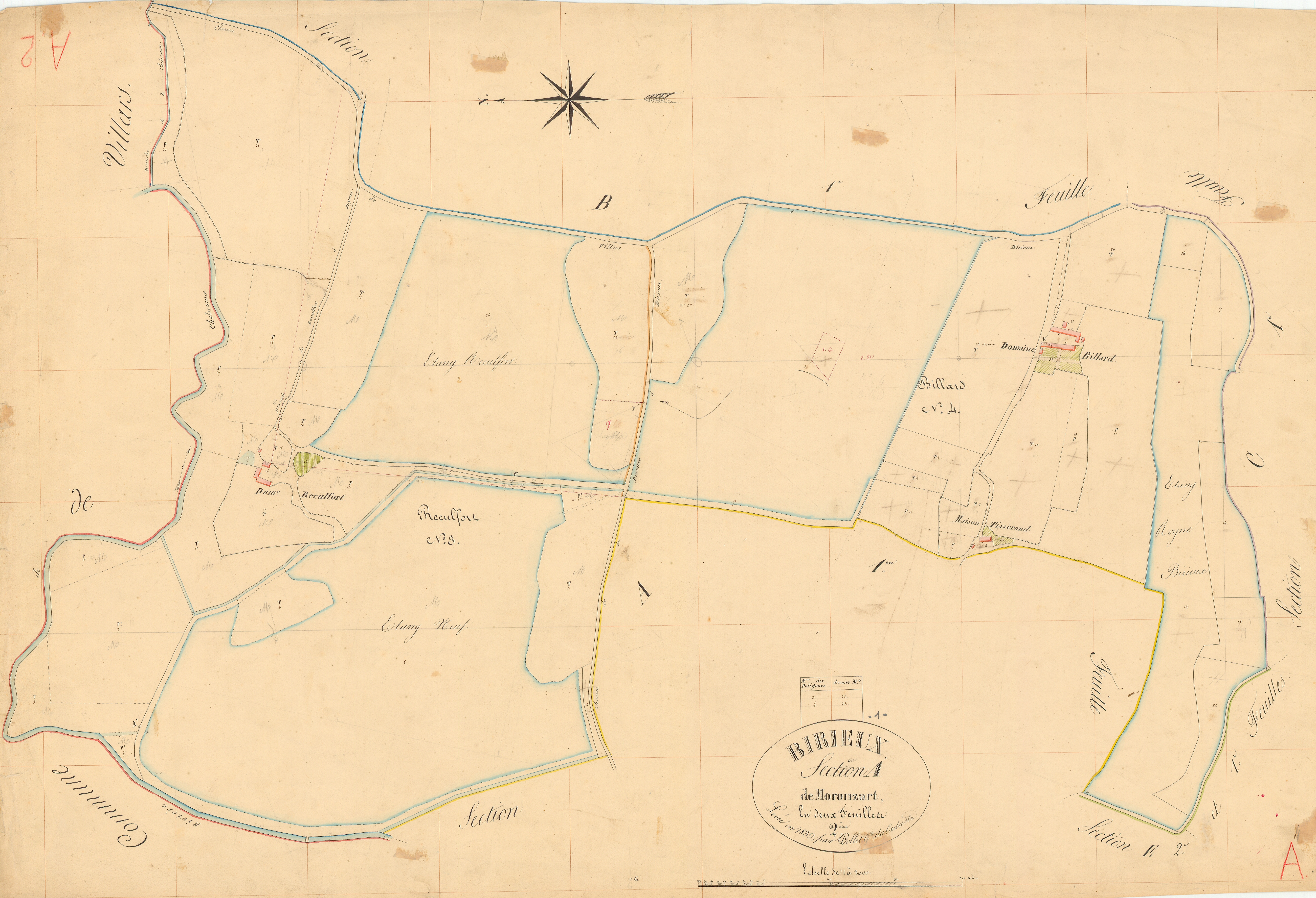 Birieux - 3 P 4581 - 3 P 4581 -  Feuille 2  (1839)