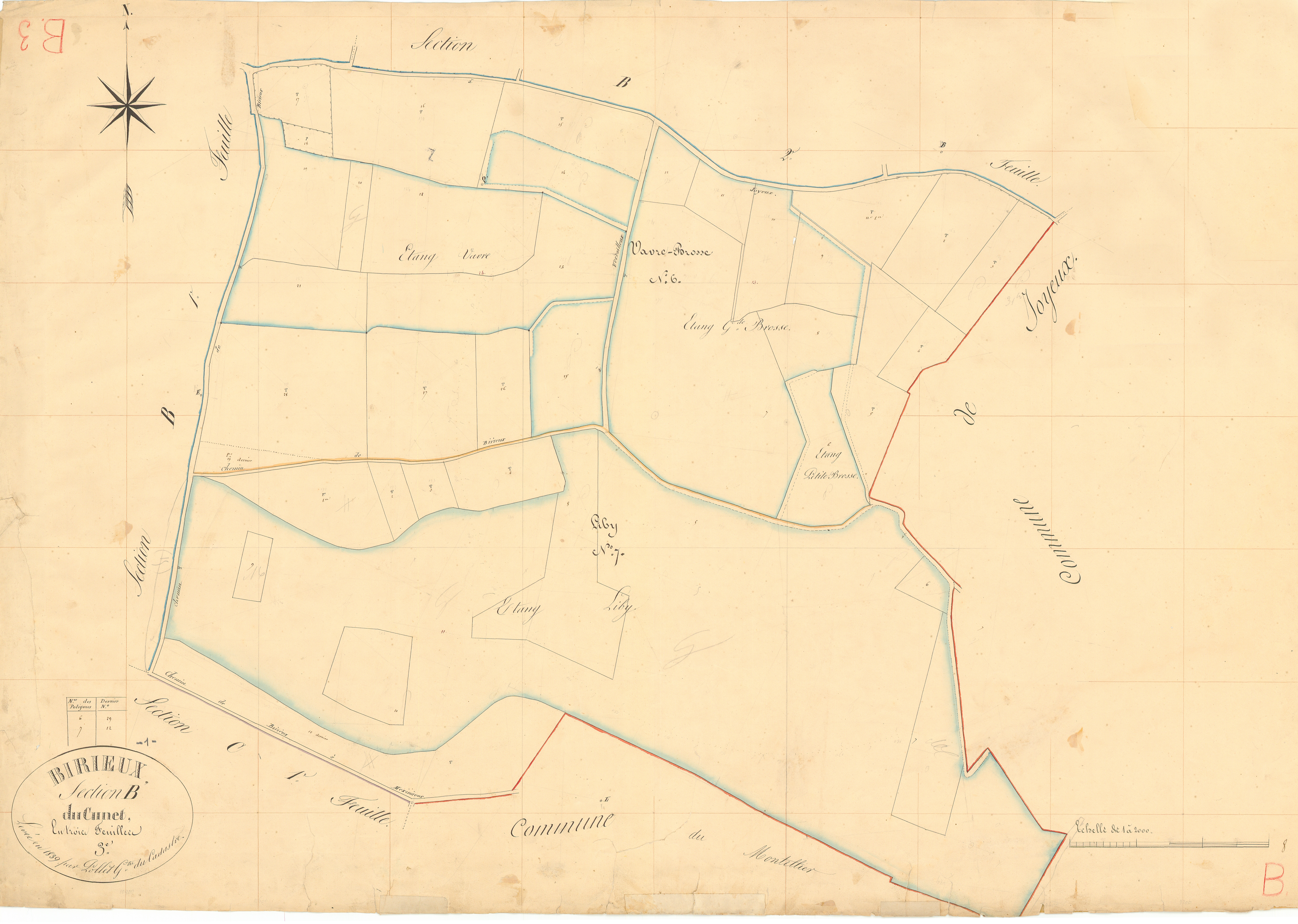 Birieux - 3 P 4584 - 3 P 4584 -  Feuille 3  (1839)