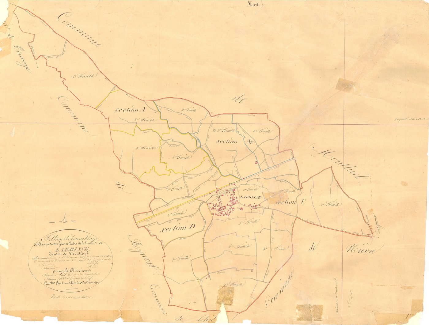 La Boisse - 3 P 6629 - 3 P 6629 -  Tableau d'assemblage  (1834)