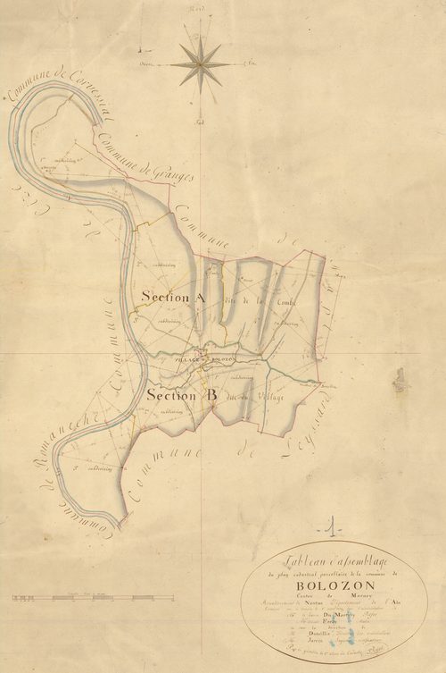 Bolozon - 3 P 4619 - 3 P 4619 -  Tableau d'assemblage  (1819)