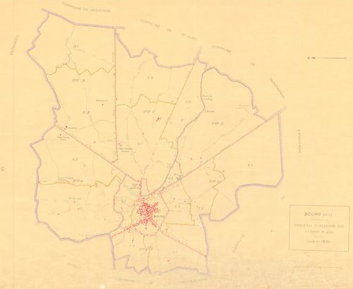 Bourg-en-Bresse - 3 P 4641 - 3 P 4641 -  Tableau d'assemblage  (1830)
