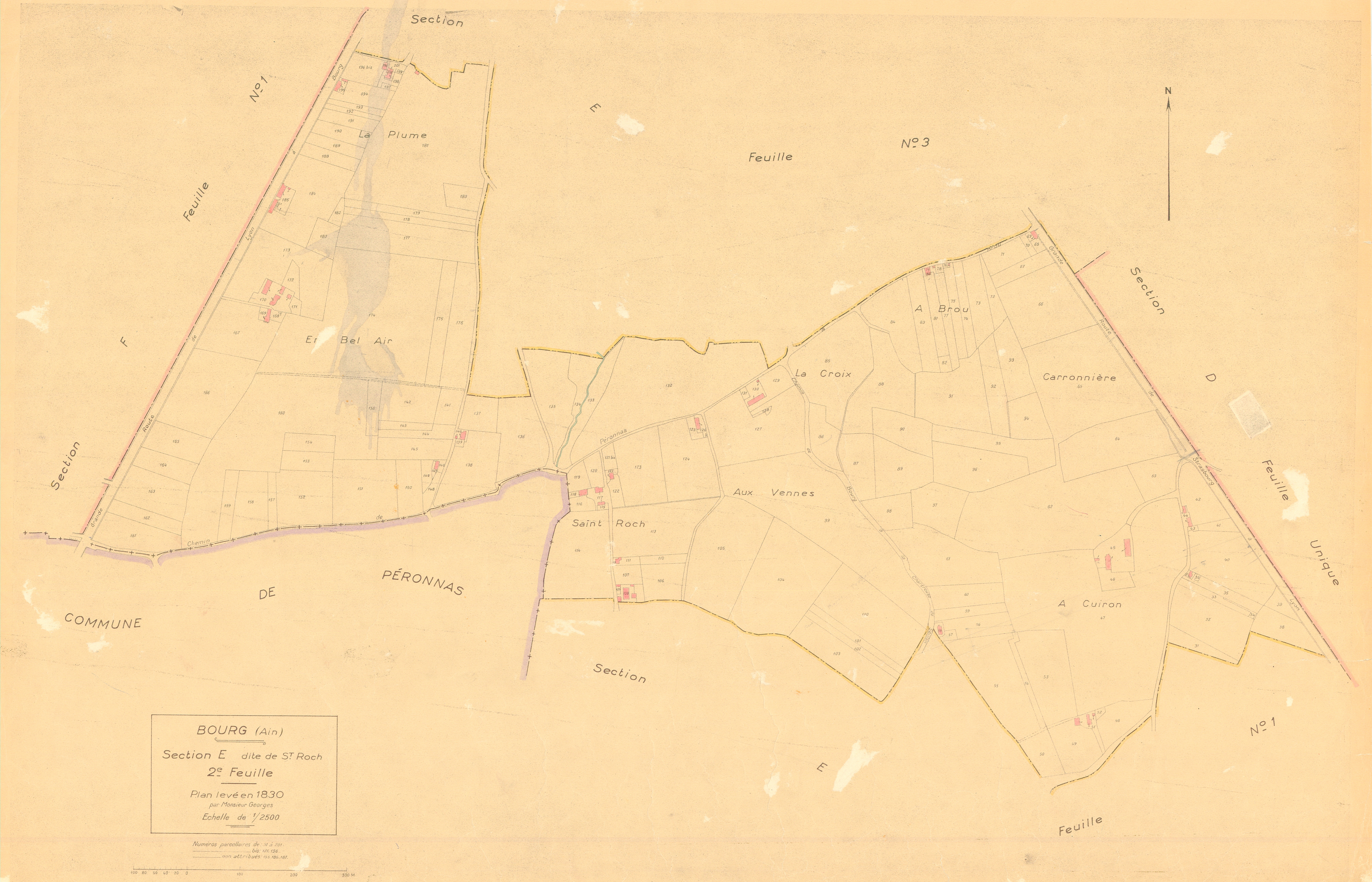 Bourg-en-Bresse - 3 P 4651 - 3 P 4651 -  Feuille 2  (1830)