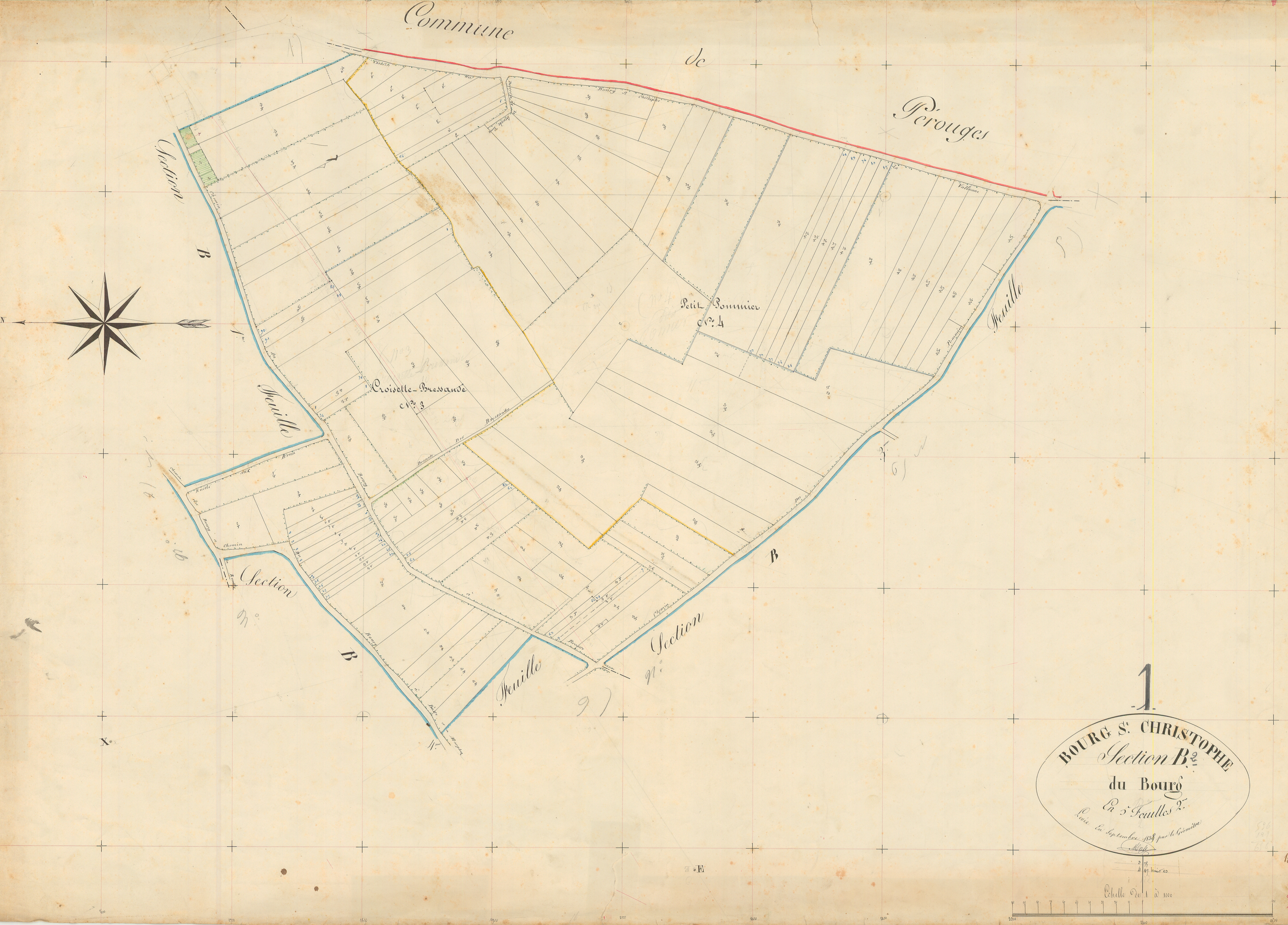 Bourg-Saint-Christophe - 3 P 4670 - 3 P 4670 - Feuille 2 (1839)