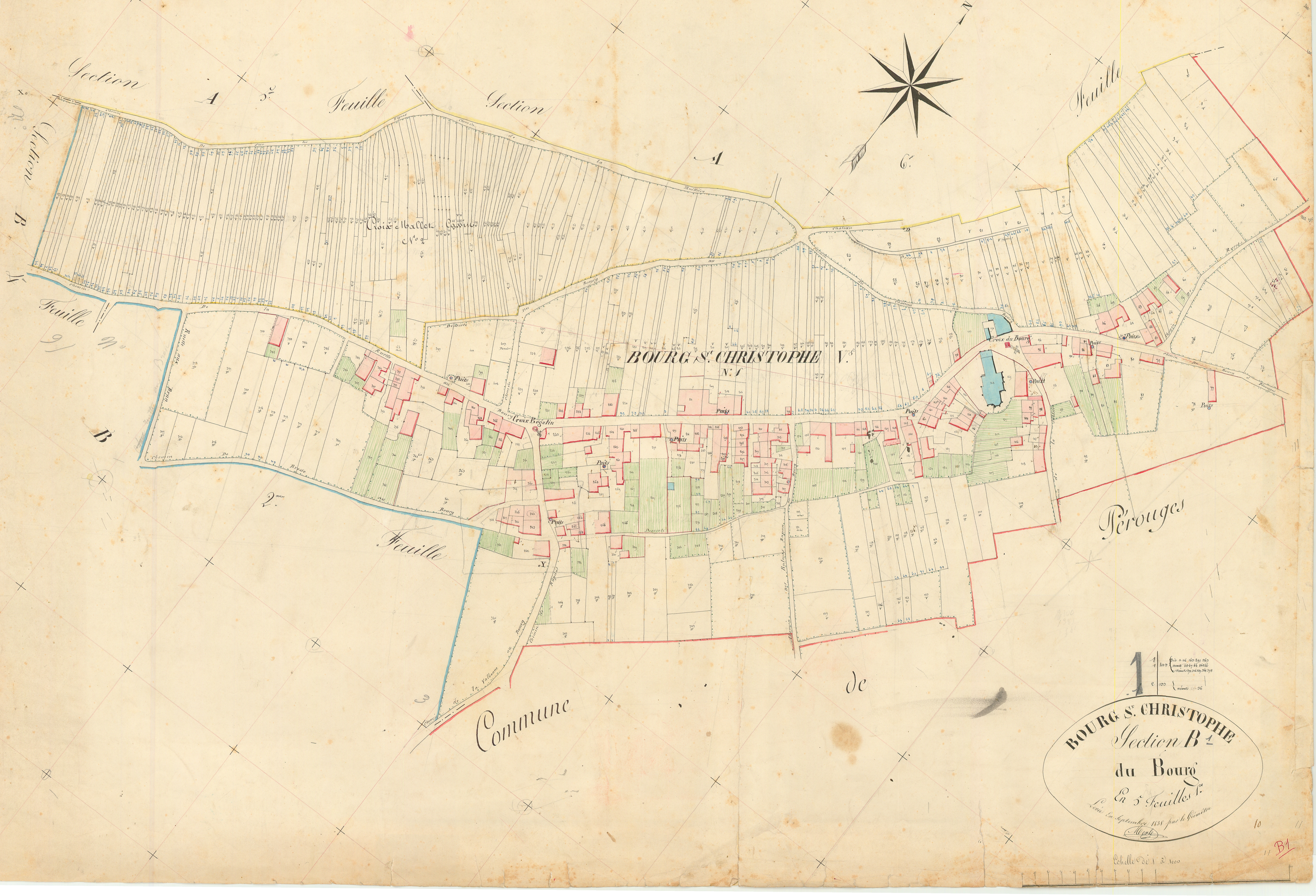 Bourg-Saint-Christophe - 3 P 4669 - 3 P 4669 - Feuille 1 (1839)