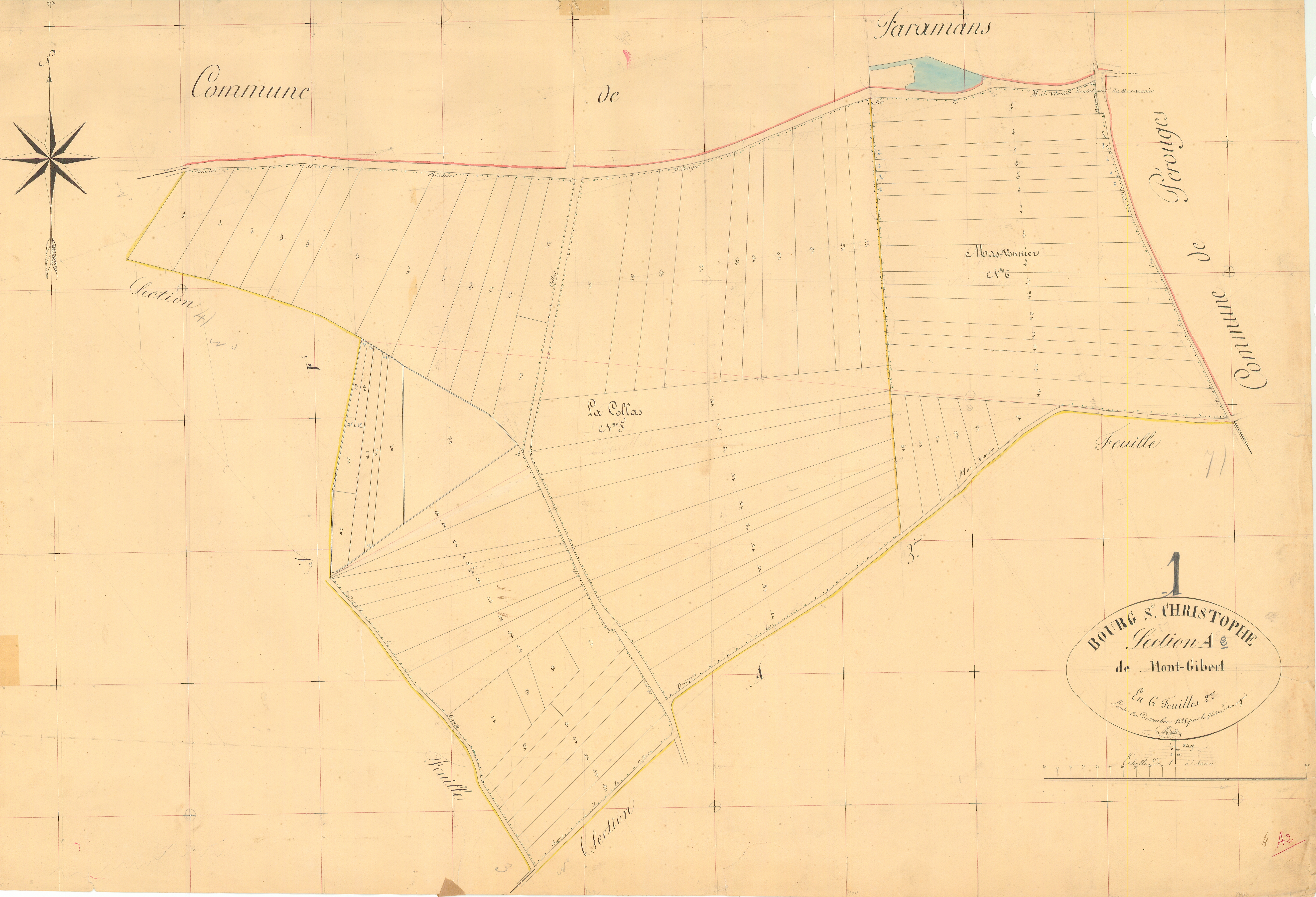 Bourg-Saint-Christophe - 3 P 4664 - 3 P 4664 - Feuille 2 (1839)