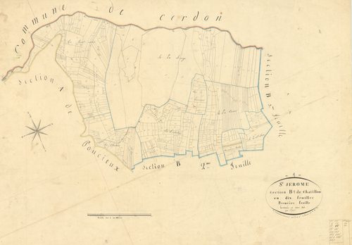 Boyeux-Saint-Jérôme - 3 P 4707 - 3 P 4707 -  Feuille 1  (1825)