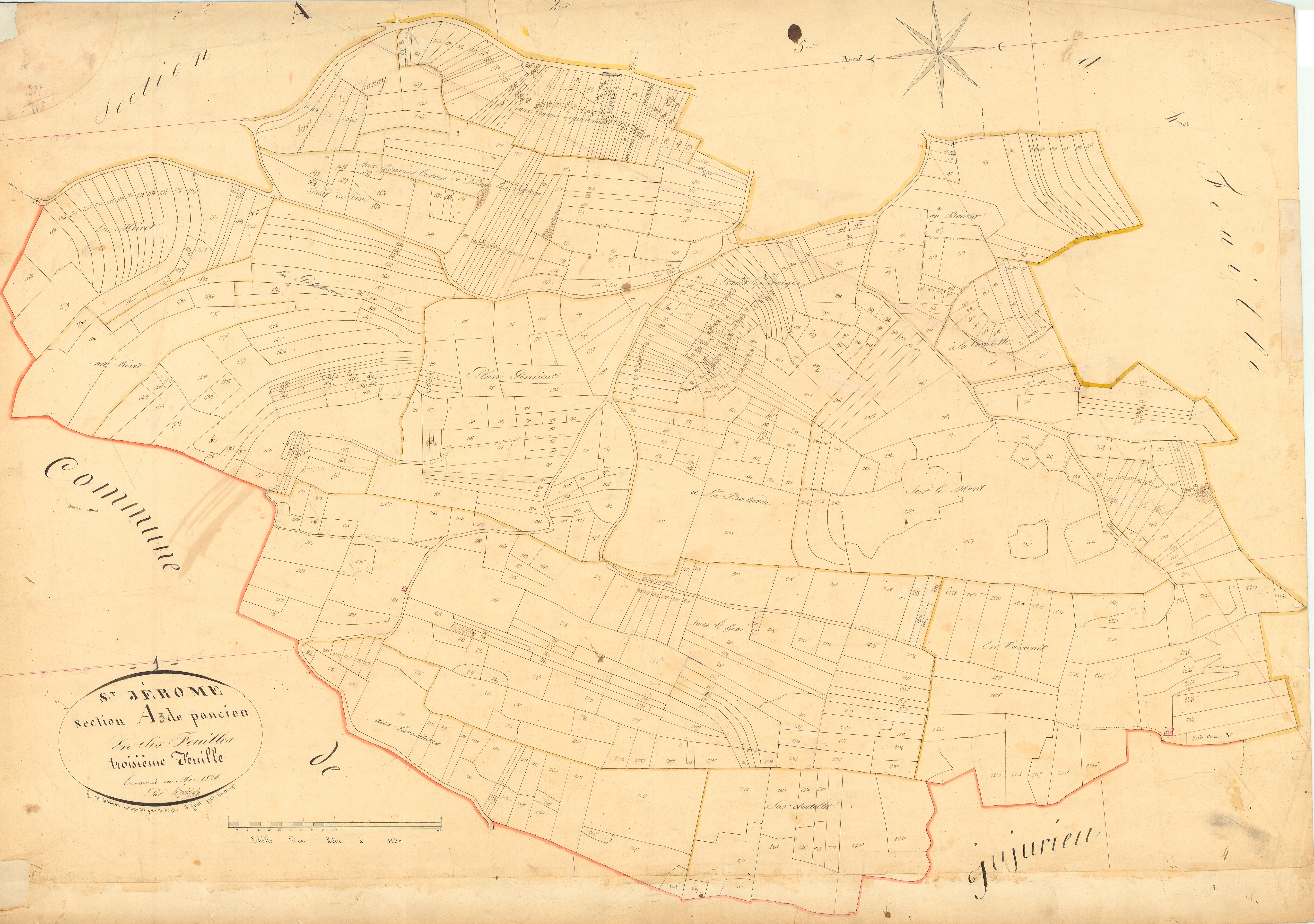 Saint-Jérôme - 3 P 4703 - 3 P 4703 -  Feuille 3  (1825)