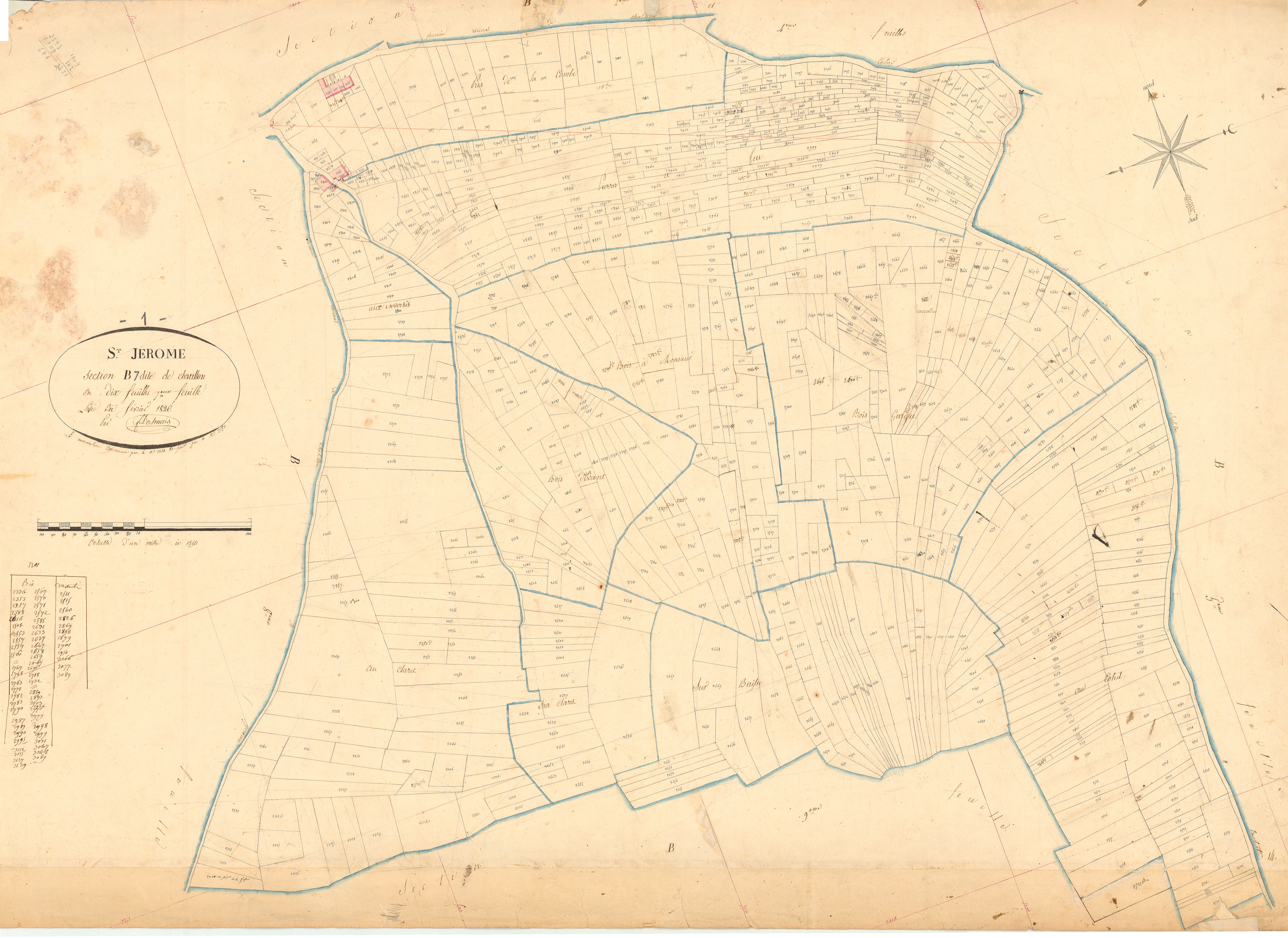 Saint-Jérôme - 3 P 4713 - 3 P 4713 -  Feuille 7  (1825)