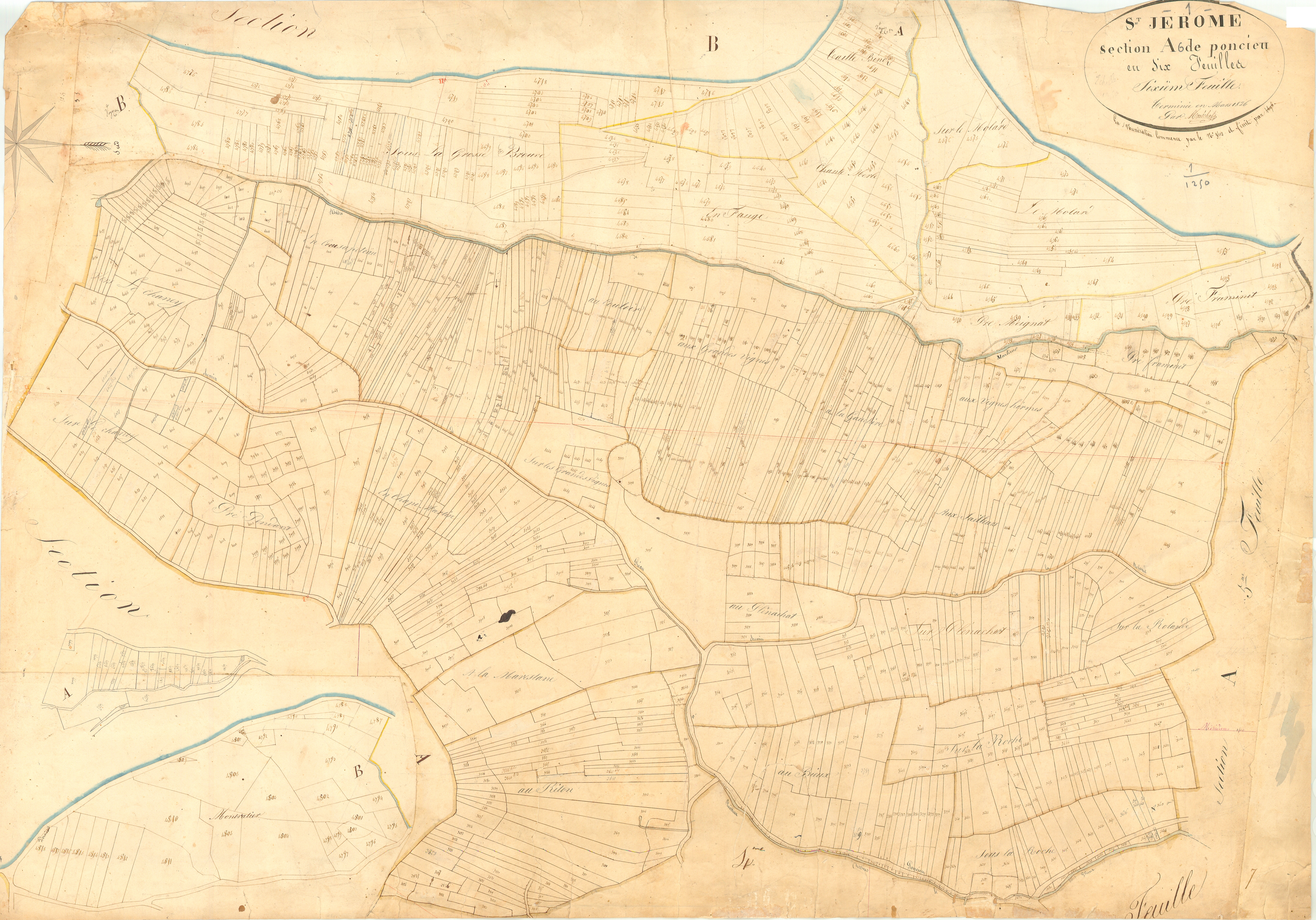 Saint-Jérôme - 3 P 4706 - 3 P 4706 -  Feuille 6  (1825)