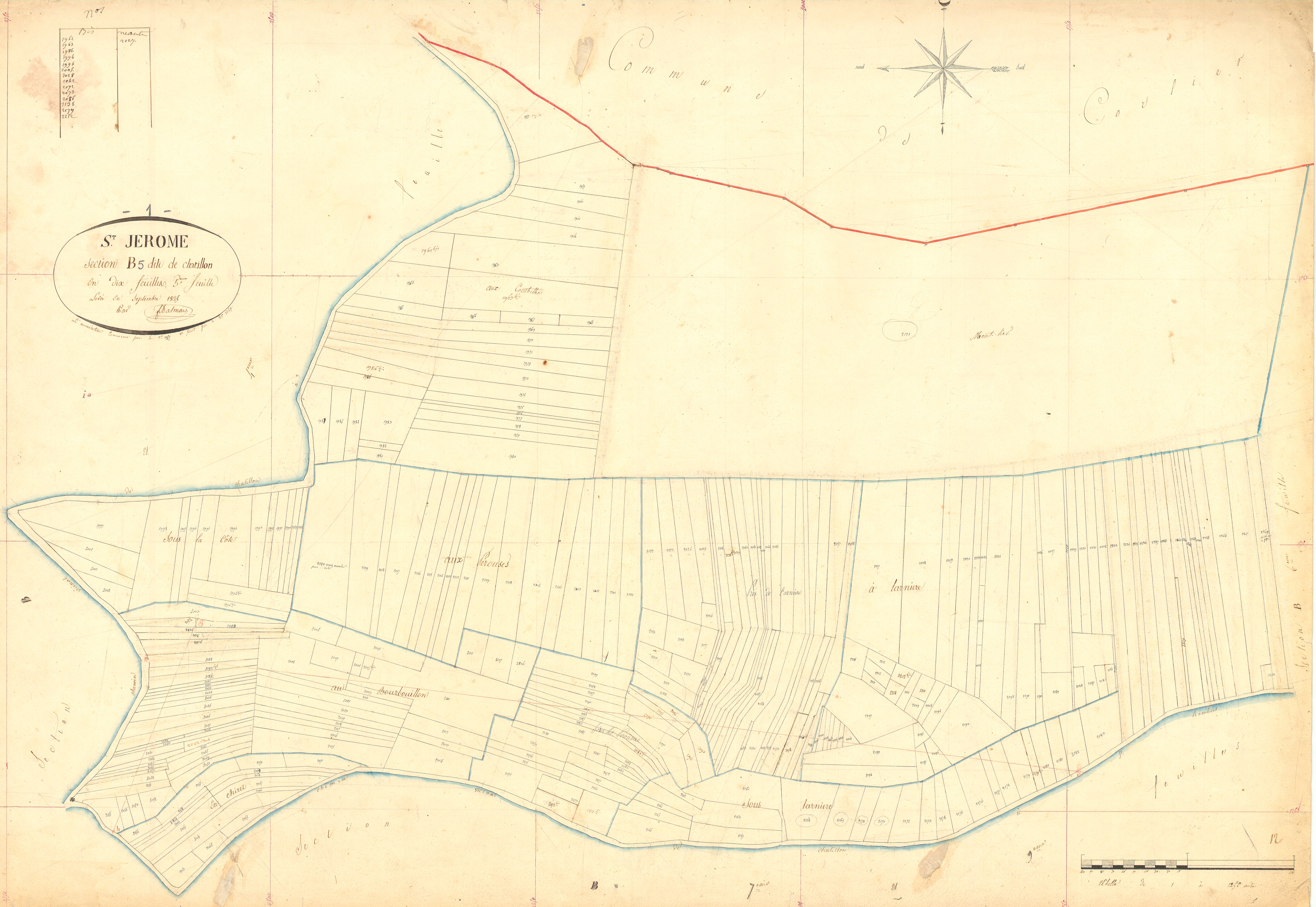 Saint-Jérôme - 3 P 4711 - 3 P 4711 -  Feuille 5  (1825)