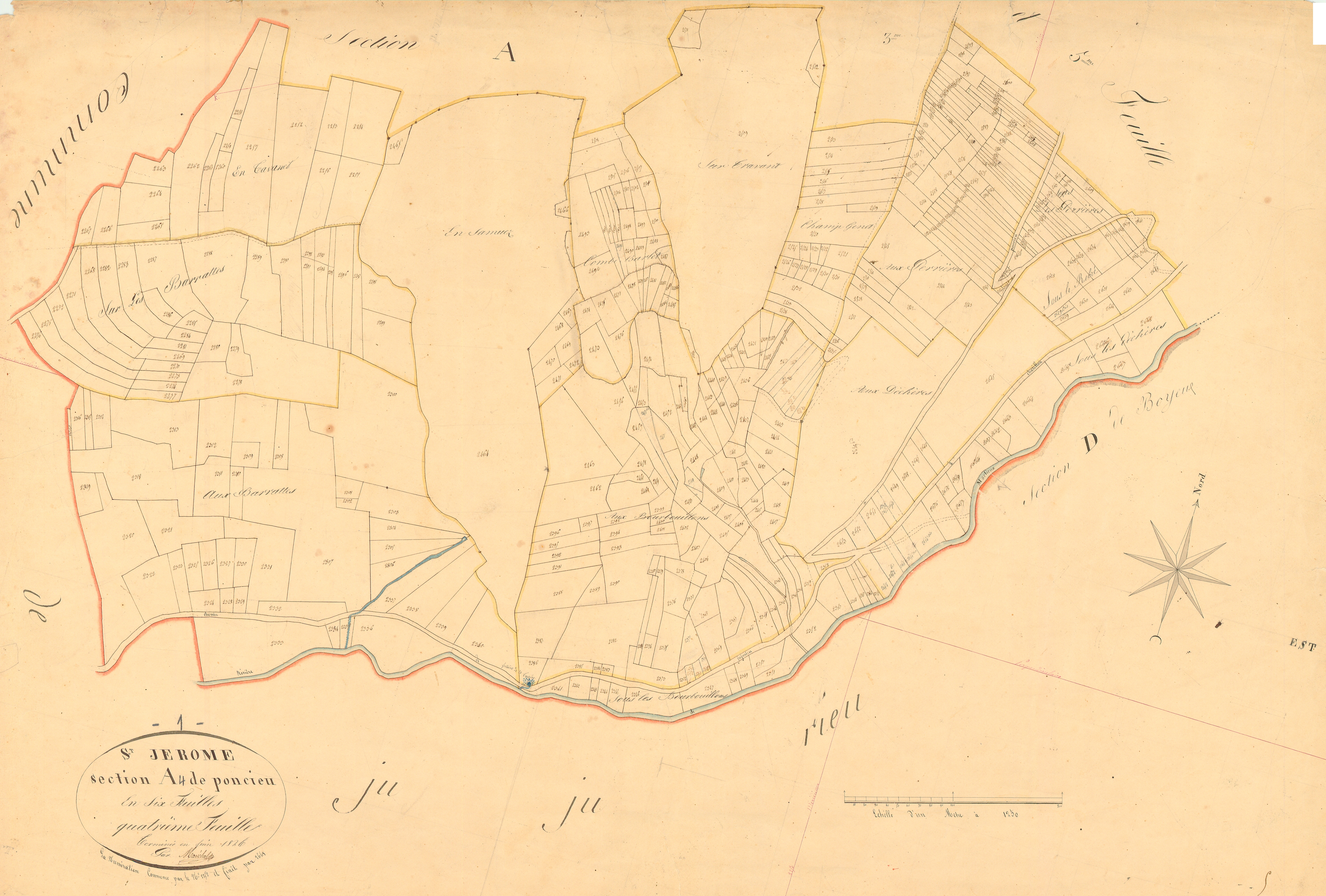 Saint-Jérôme - 3 P 4704 - 3 P 4704 -  Feuille 4  (1825)