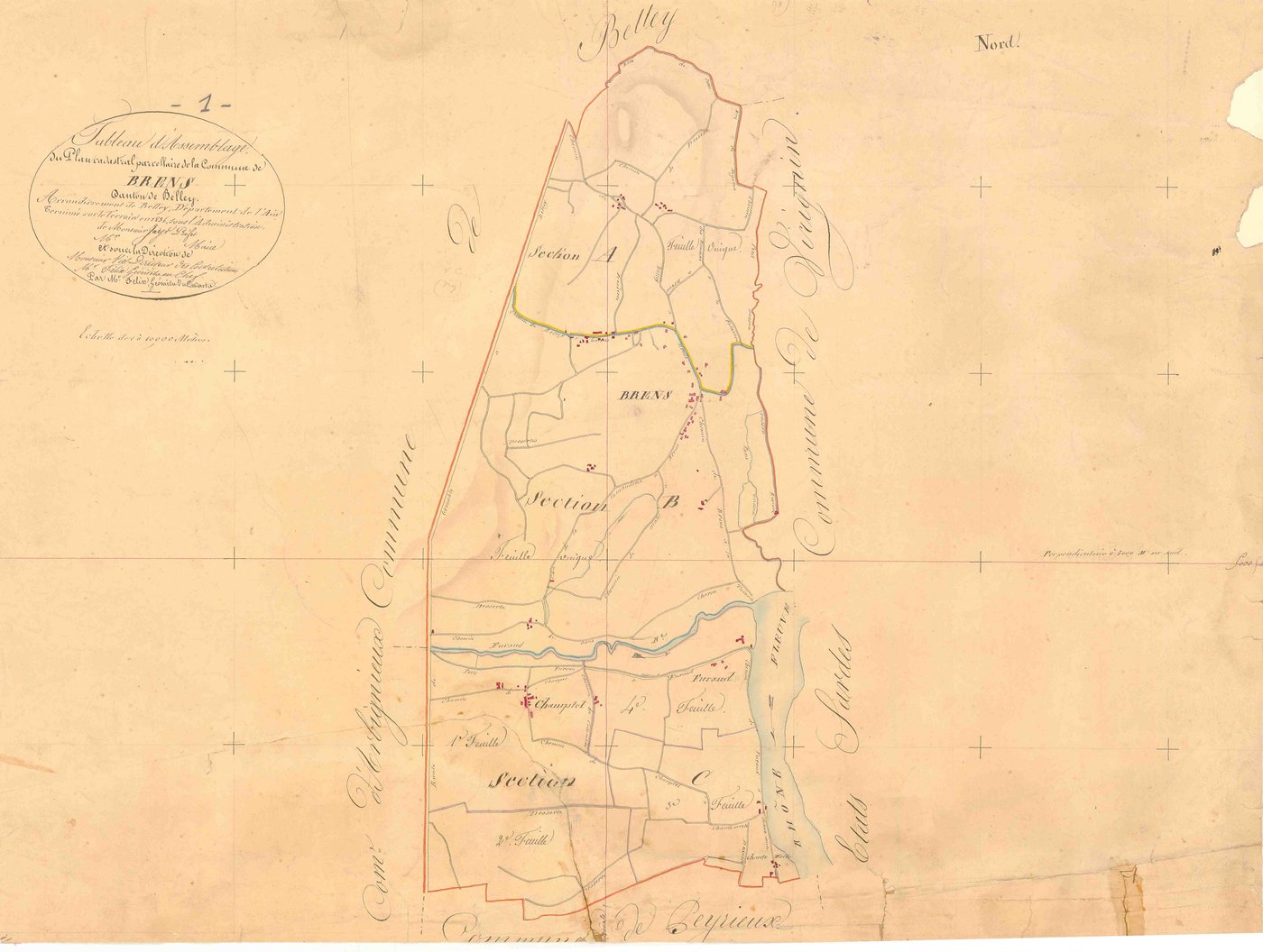 Brens - 3 P 4775 - 3 P 4775 -  Tableau d'assemblage  (1836)