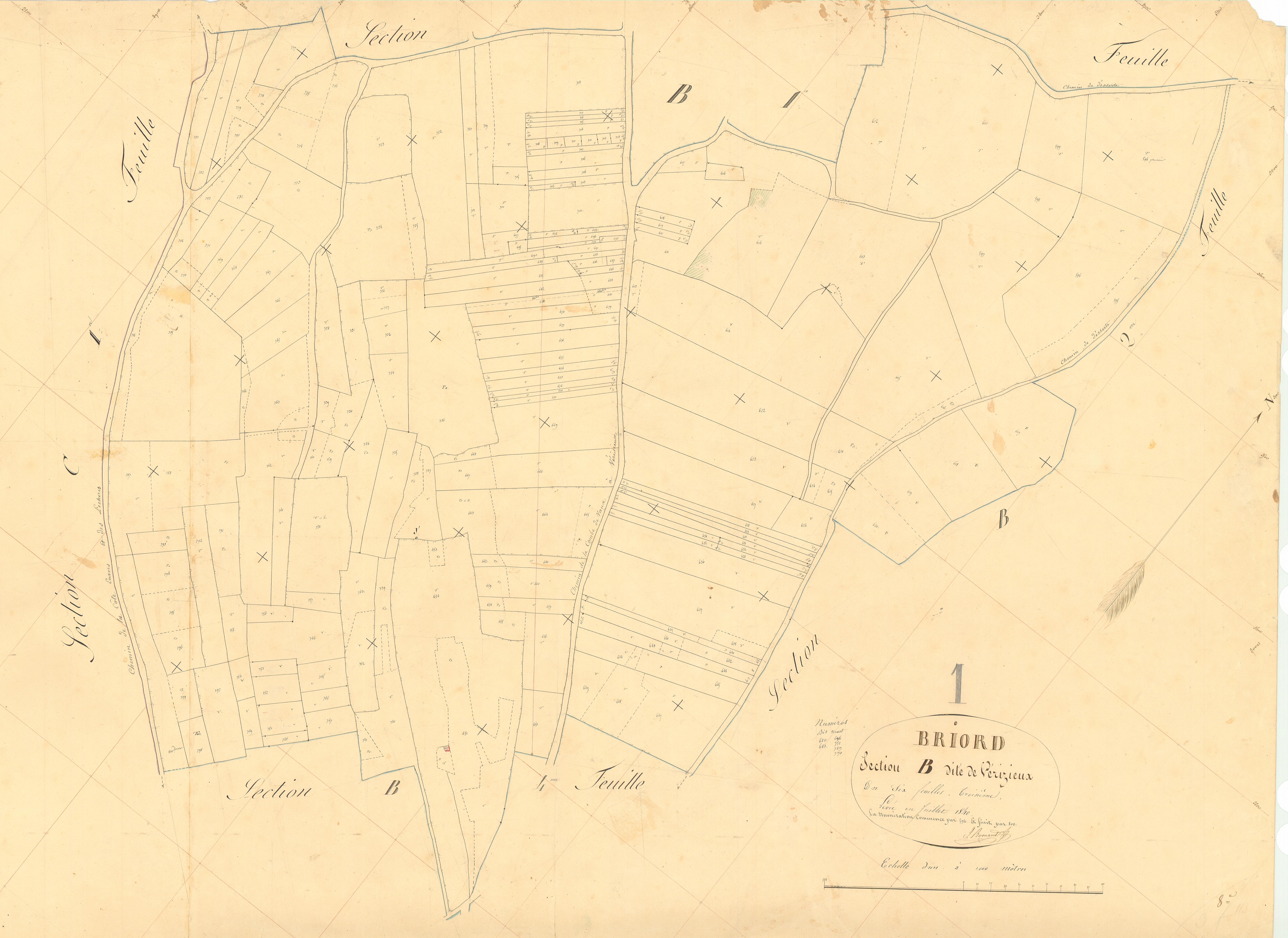 Briord - 3 P 4806 - 3 P 4806 -  Feuille 3  (1840)