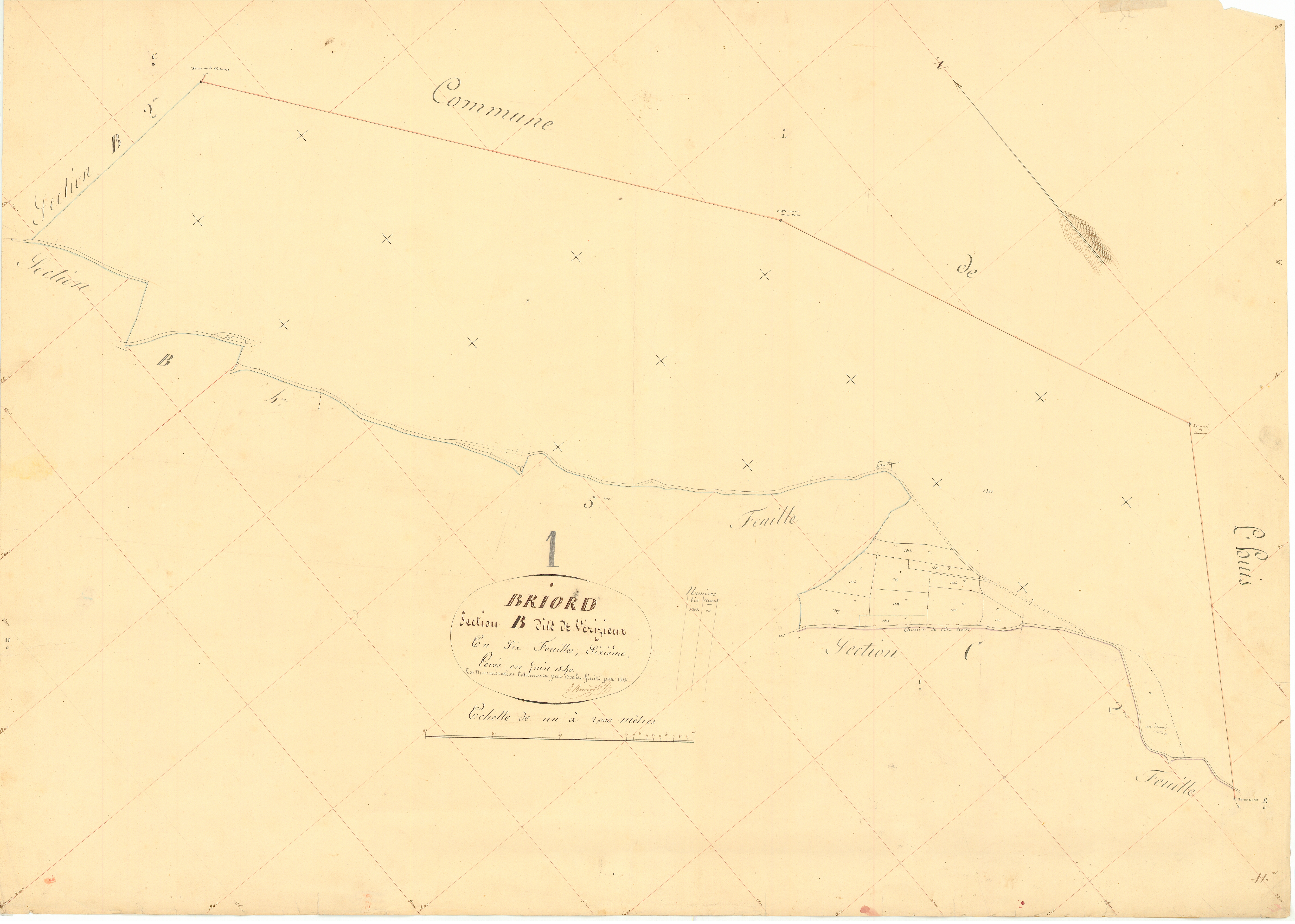 Briord - 3 P 4809 - 3 P 4809 -  Feuille 6  (1840)