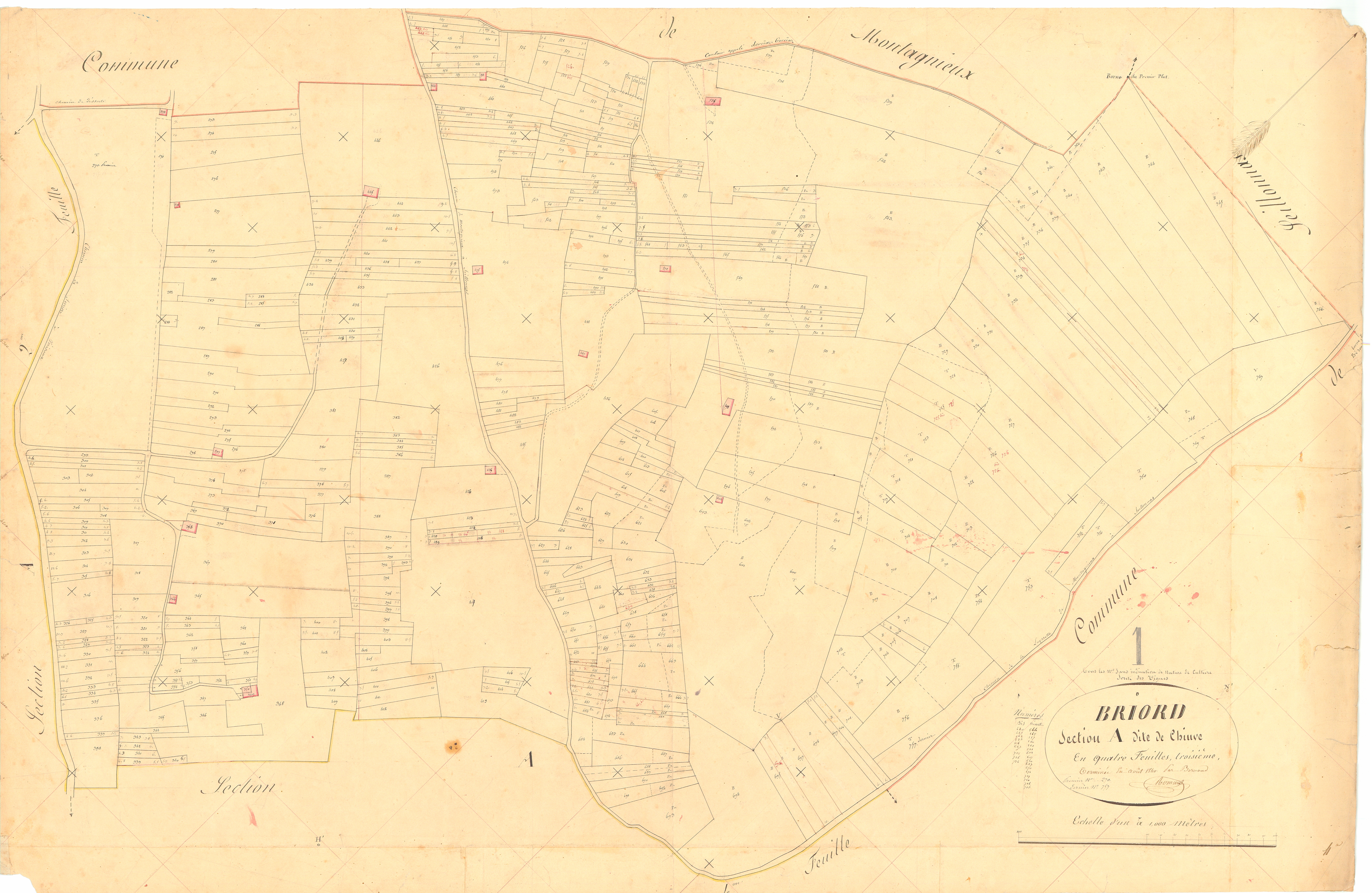 Briord - 3 P 4802 - 3 P 4802 -  Feuille 3  (1840)