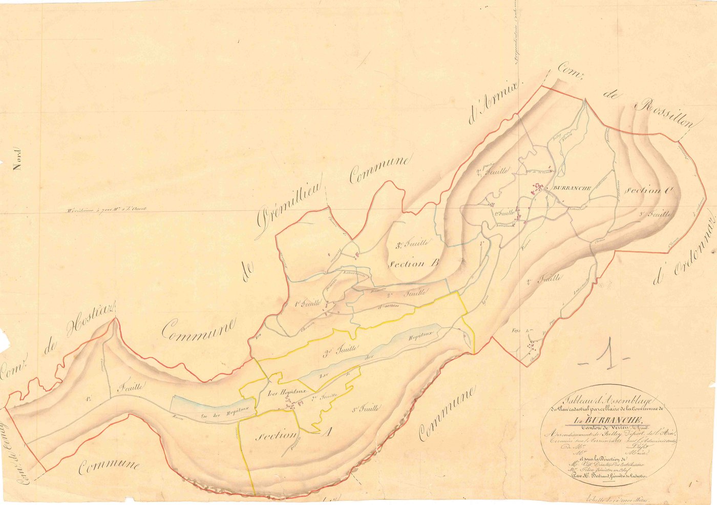 La Burbanche - 3 P 6648 - 3 P 6648 -  Tableau d'assemblage  (1833)