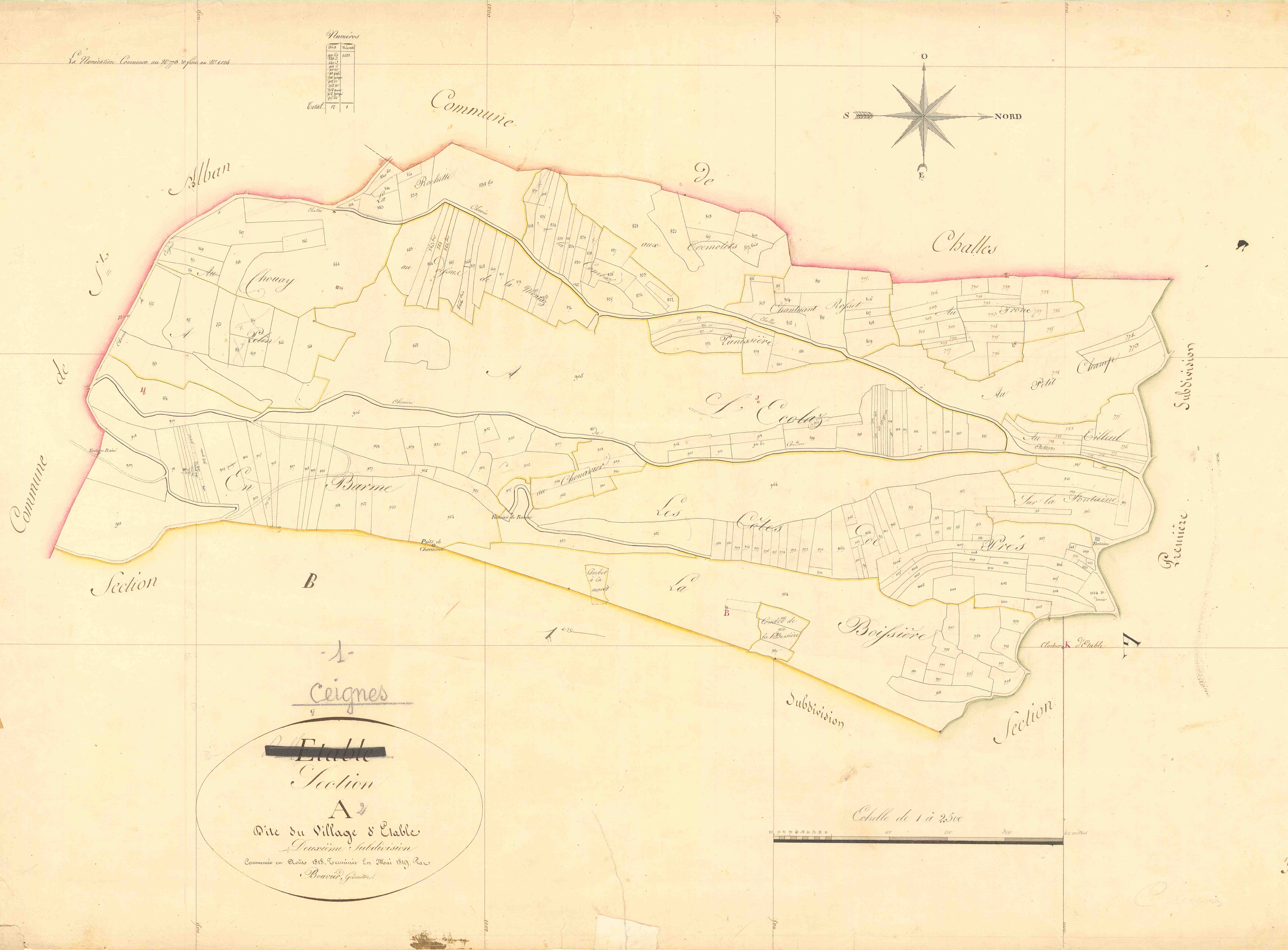 Ceignes - 3 P 6063 - 3 P 6063 -  Feuille 2  (1819)