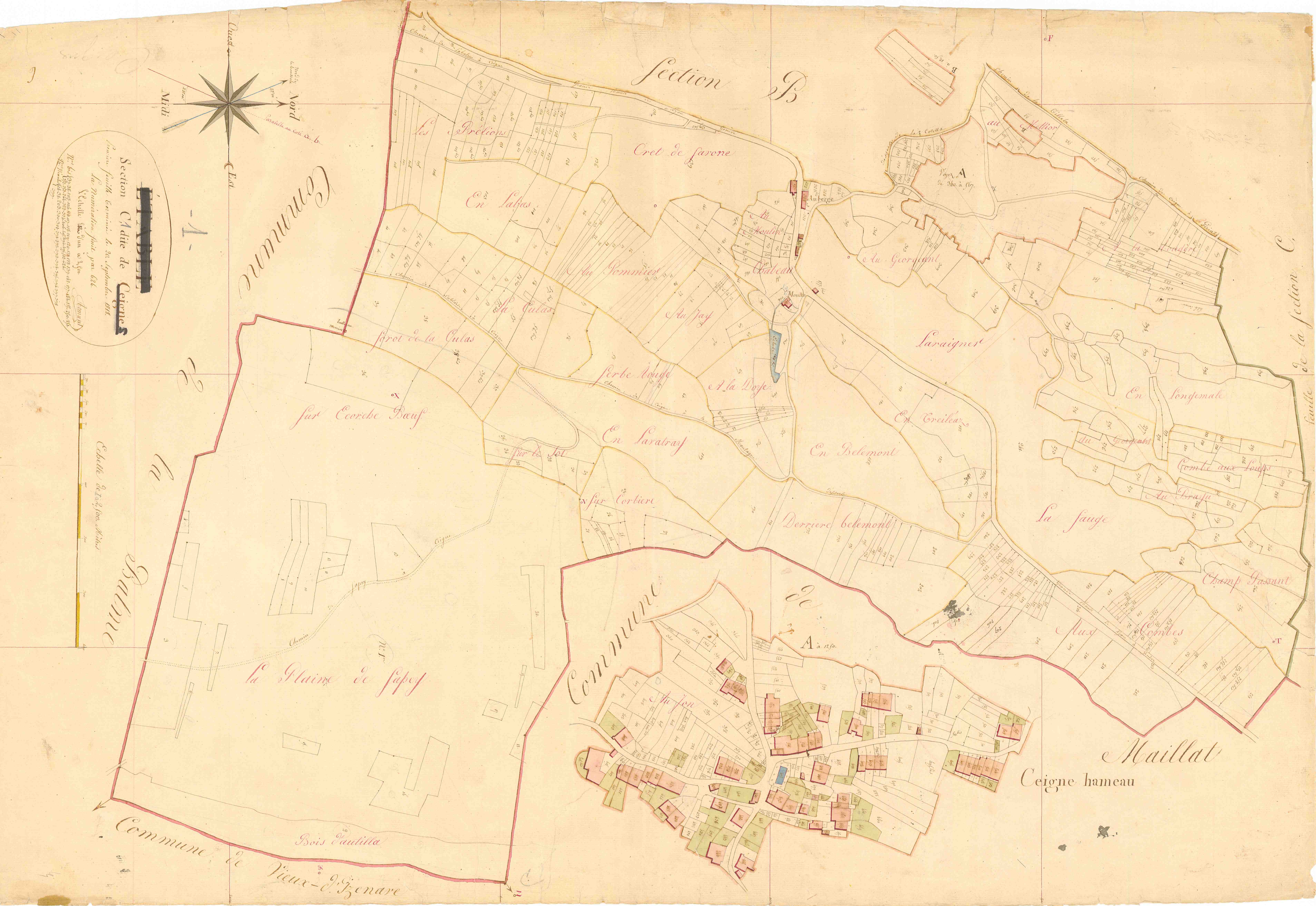 Ceignes - 3 P 6066 - 3 P 6066 -  Feuille 1  (1819)