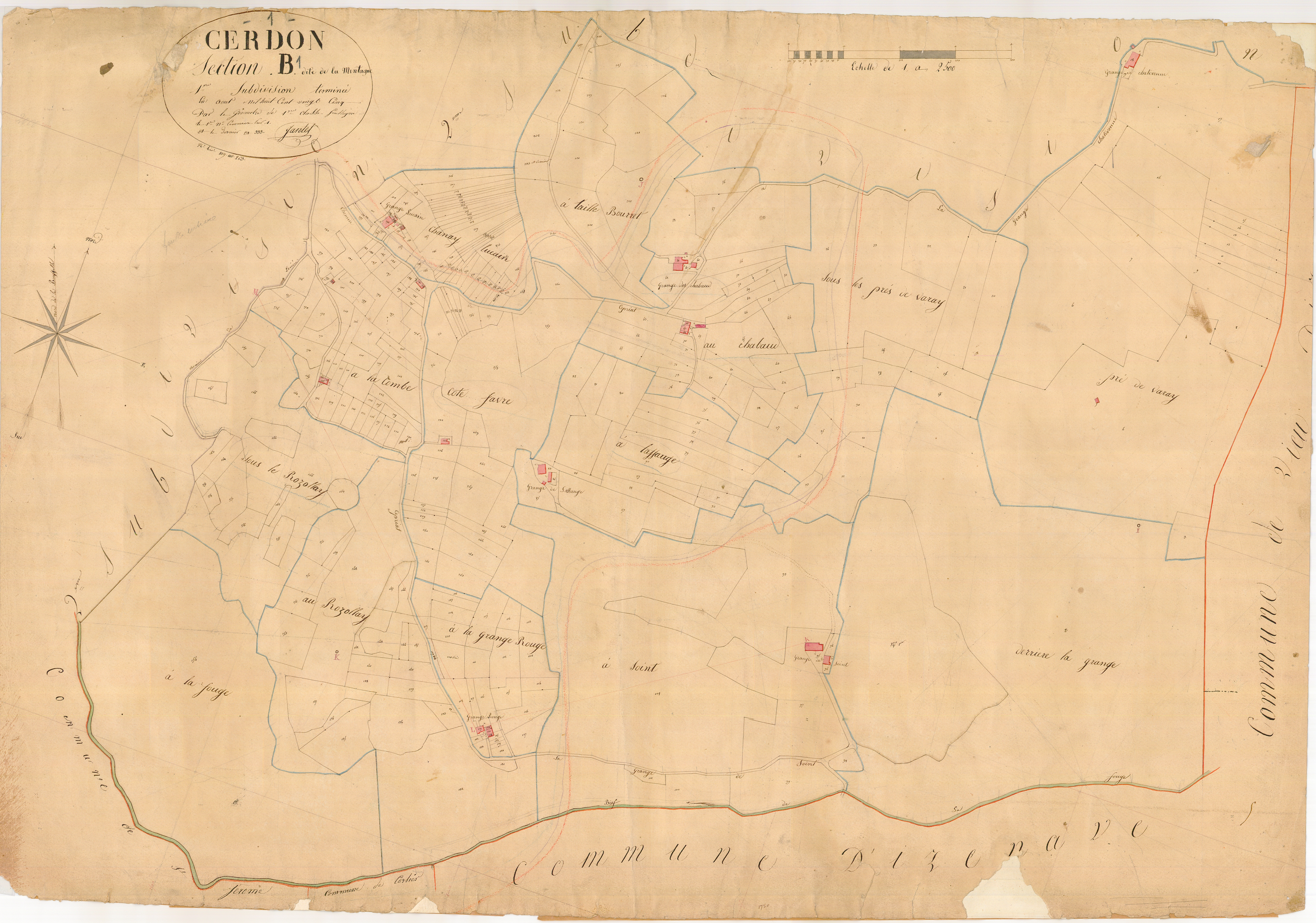 Cerdon - 3 P 4834 - 3 P 4834 -  Feuille 1  (1825)