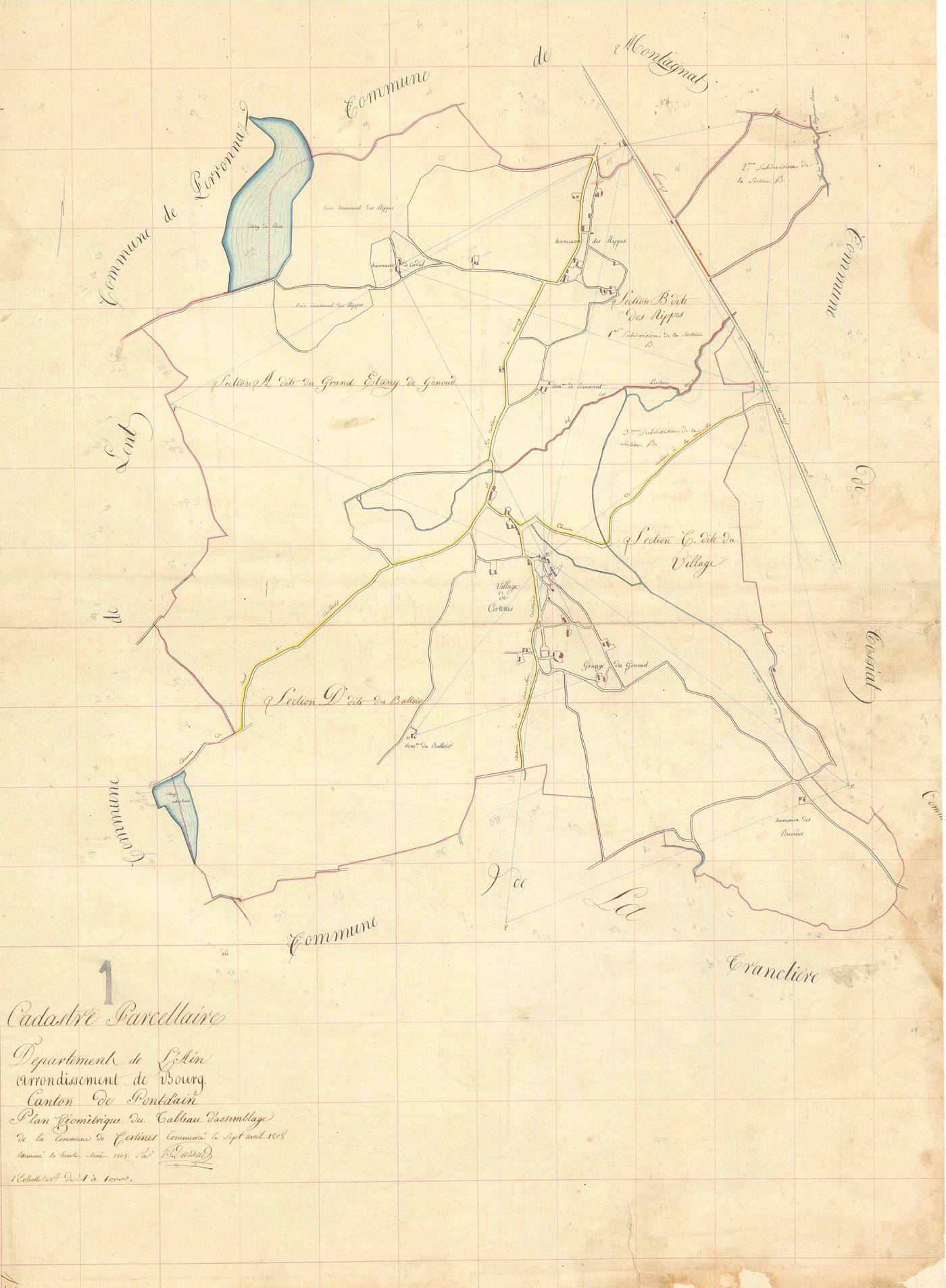 Certines - 3 P 4843 - 3 P 4843 -  Tableau d'assemblage  (1808)