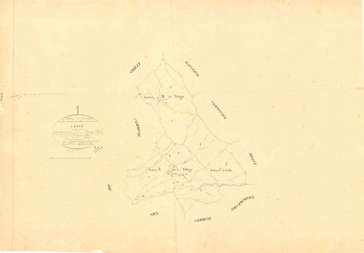 Cessy - 3 P 4862 - 3 P 4862 -  Tableau d'assemblage  (1845)