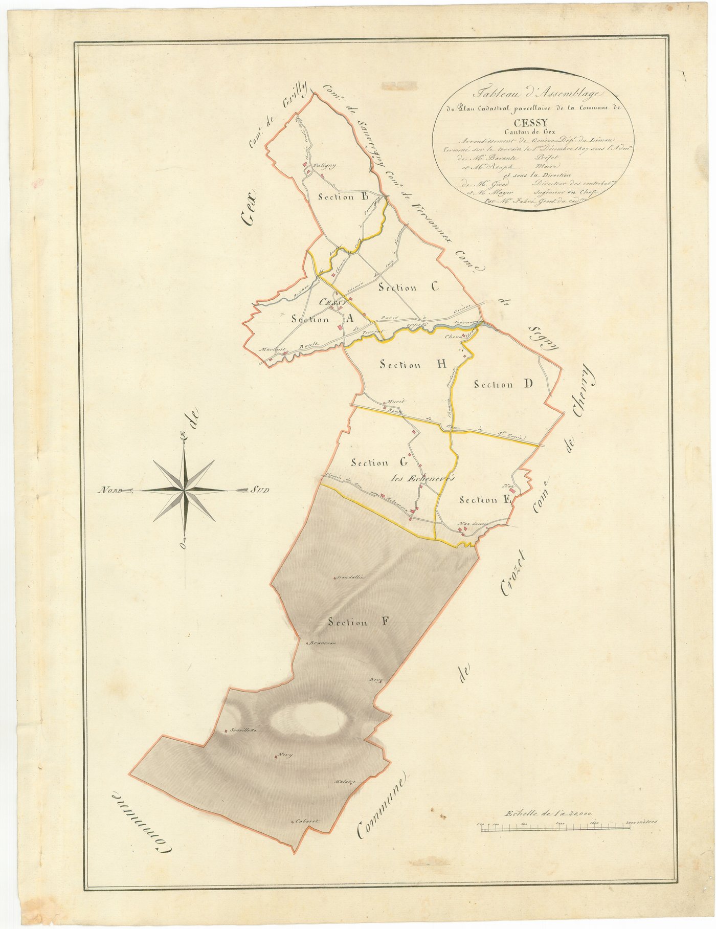 Cessy - 3 P 10094-1 - 3 P 10094-1 -  Tableau d'assemblage  (1807)