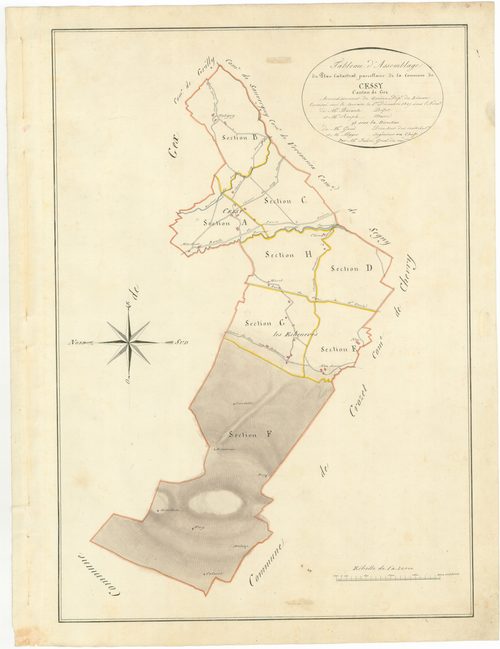 Cessy - 3 P 10094-1 - 3 P 10094-1 -  Tableau d'assemblage  (1807)