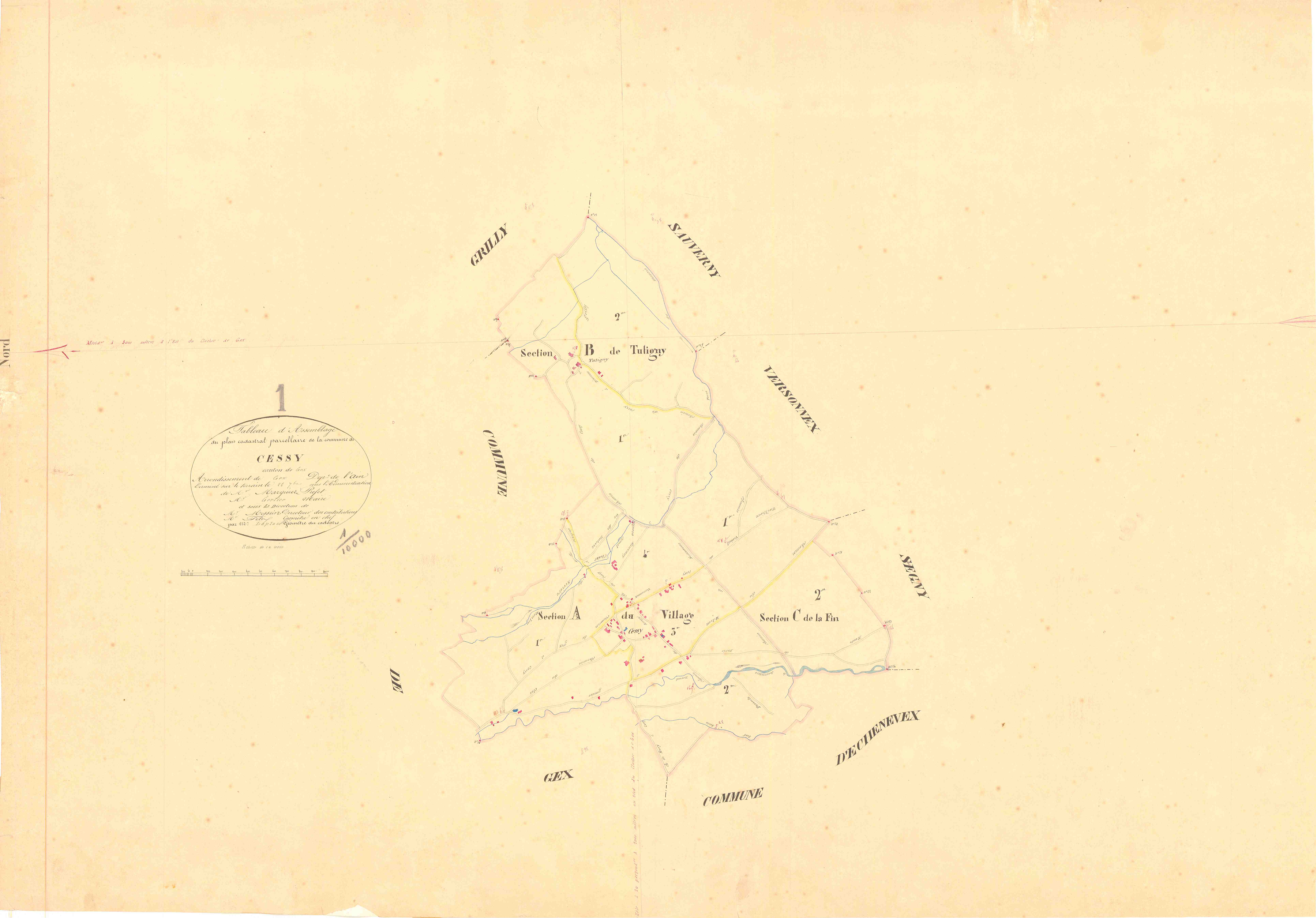 Cessy - 3 P 4862 - 3 P 4862 -  Tableau d'assemblage  (1845)