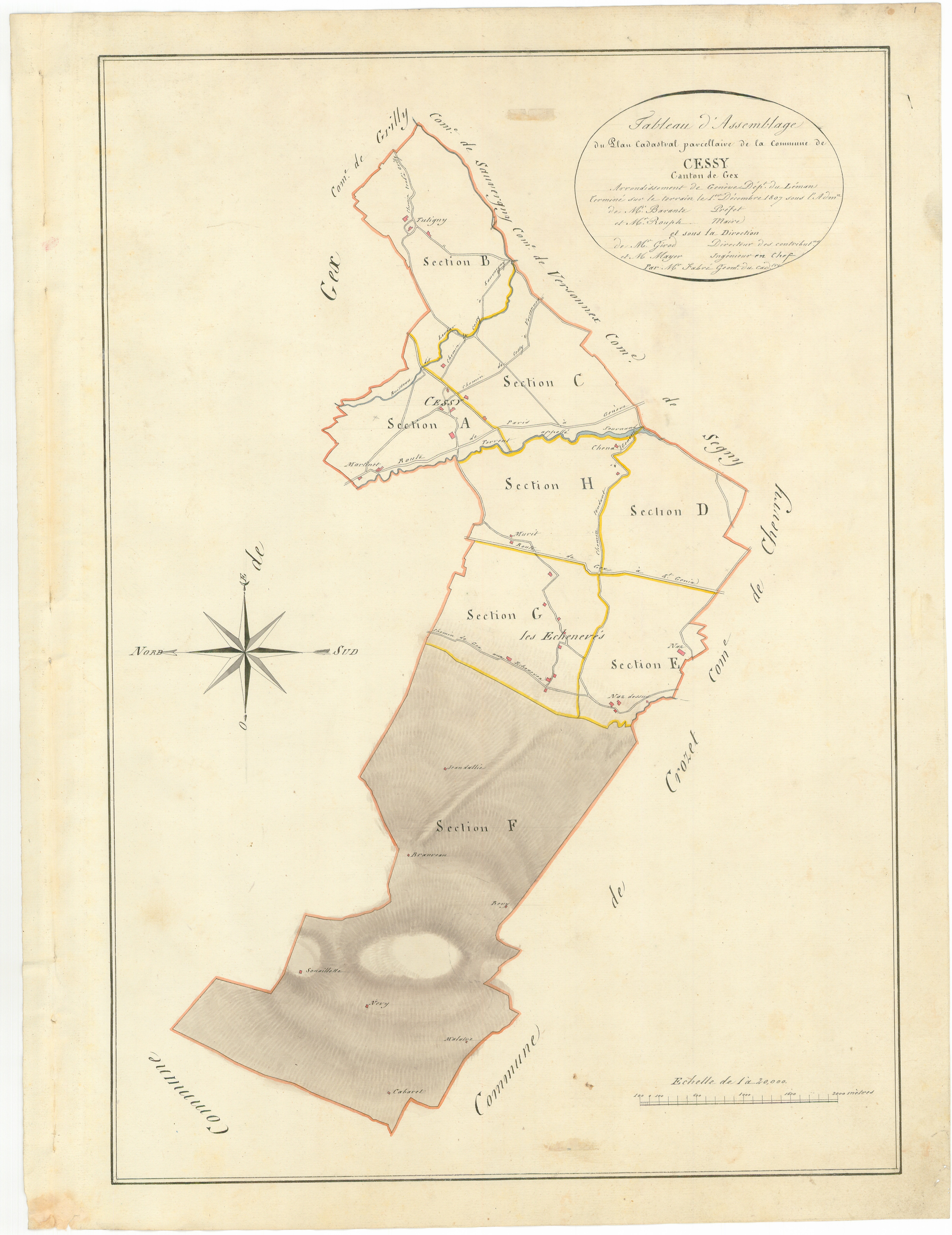 Cessy - 3 P 10094-1 - 3 P 10094-1 -  Tableau d'assemblage  (1807)