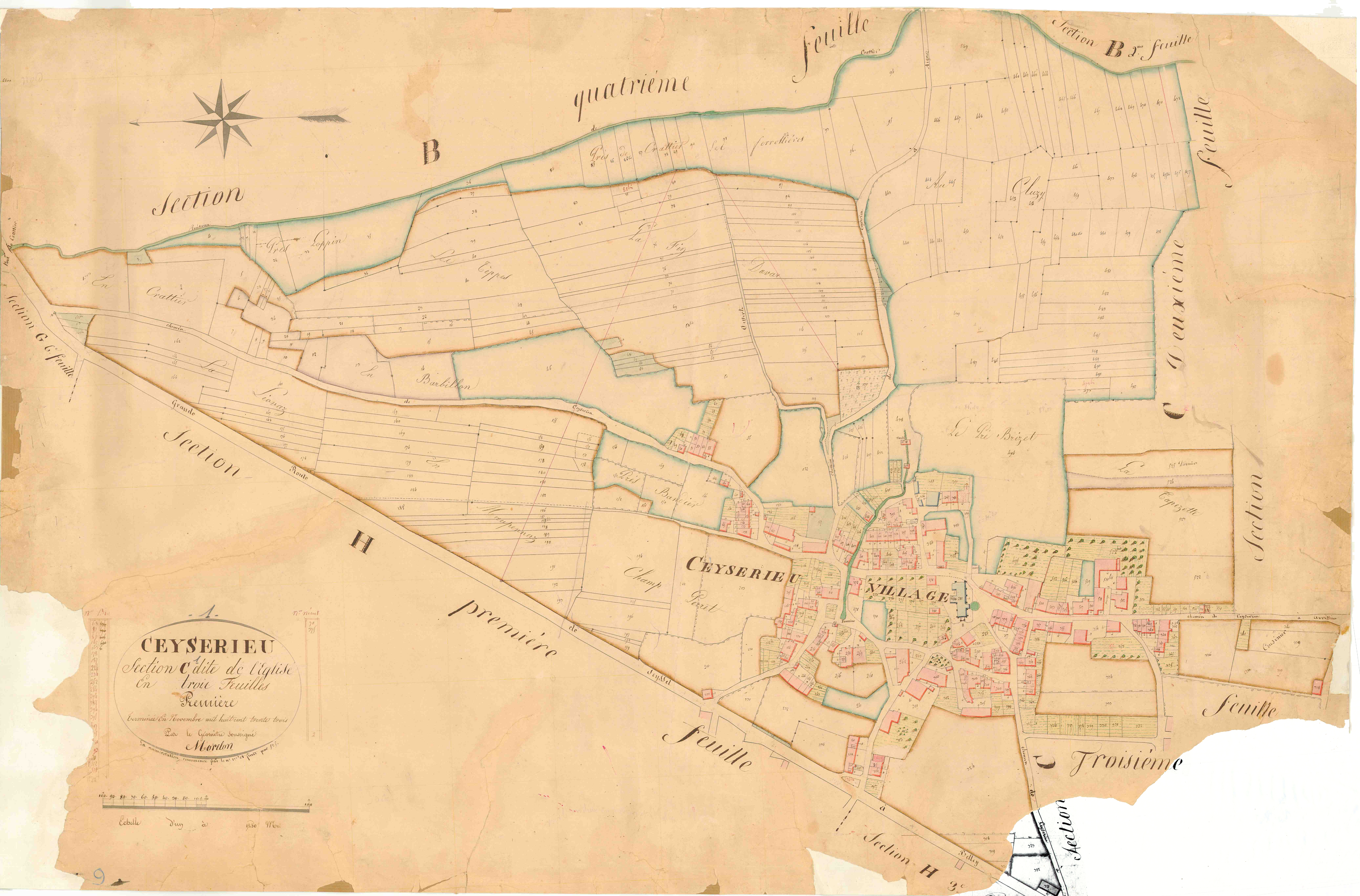 Ceyzérieu - 3 P 4897 - 3 P 4897 -  Feuille 1  (1833)