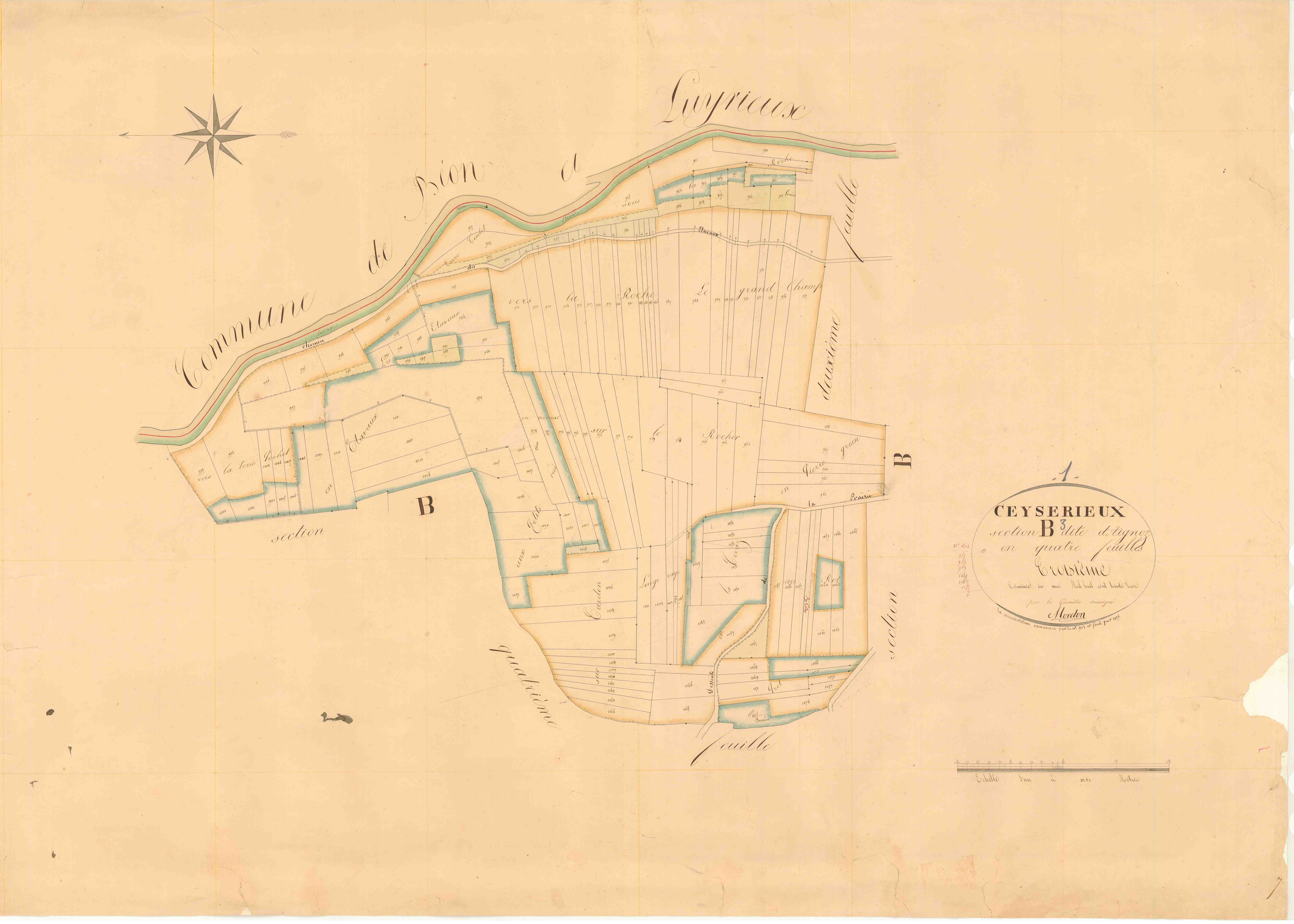 Ceyzérieu - 3 P 4895 - 3 P 4895 -  Feuille 3  (1833)