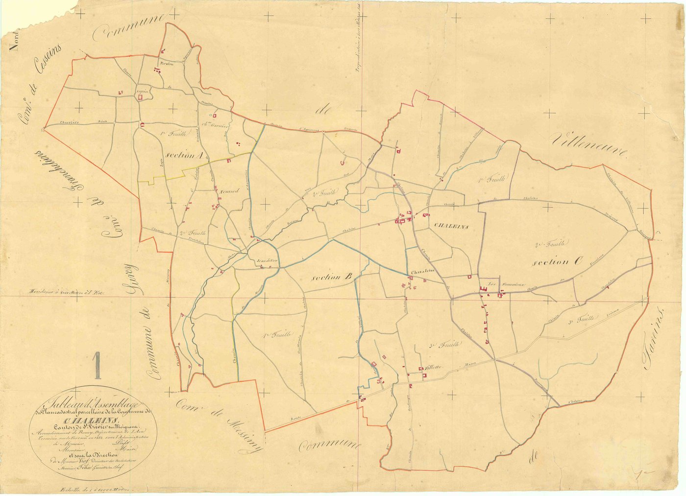 Chaleins - 3 P 4931 - 3 P 4931 -  Tableau d'assemblage  (1832)