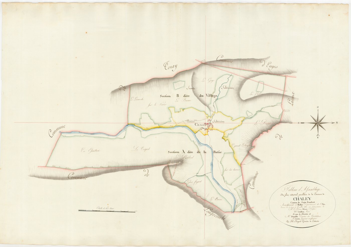Chaley - 3 P 10115-1 - 3 P 10115-1 -  Tableau d'assemblage  (1812)