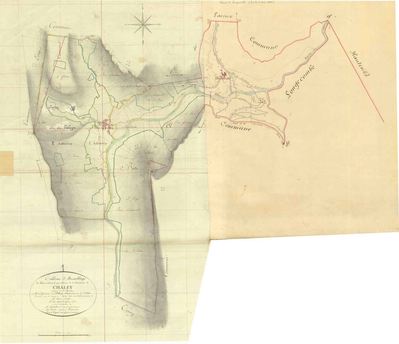 Chaley - 3 P 4940 - 3 P 4940 -  Tableau d'assemblage  (1812-1884)