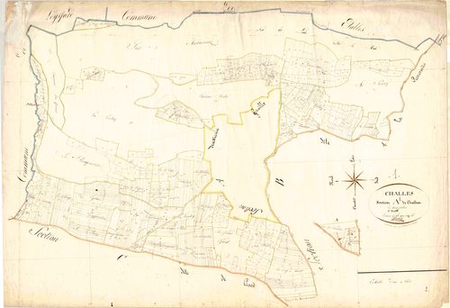 Challes-la-Montagne - 3 P 4946 - 3 P 4946 -  Feuille 1  (1819)