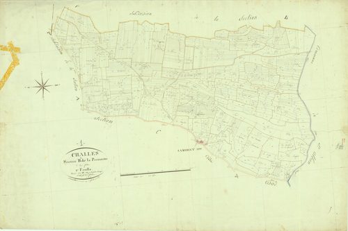 Challes-la-Montagne - 3 P 4949 - 3 P 4949 -  Feuille 2  (1819)