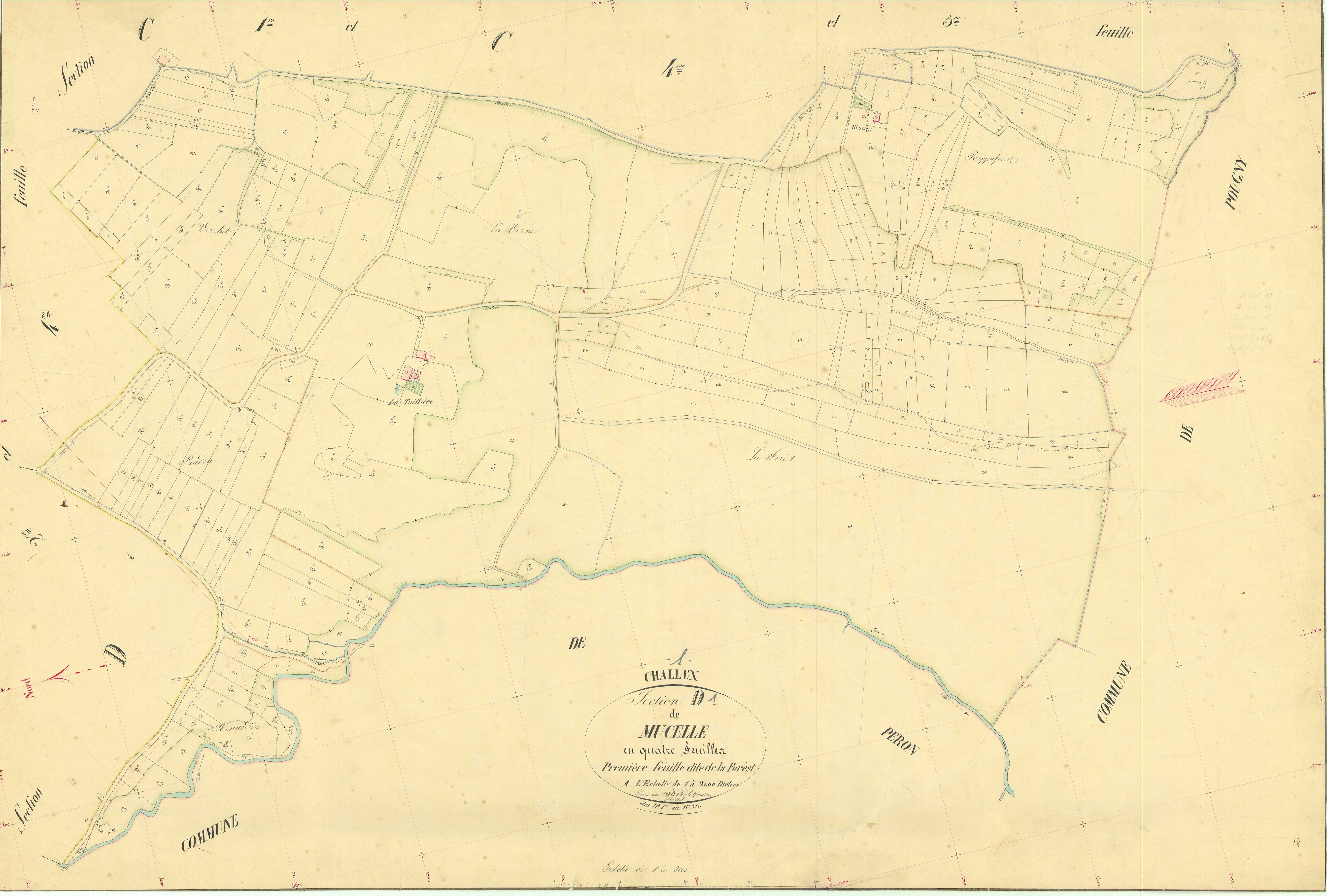 Challex - 3 P 4966 - 3 P 4966 -  Feuille 1  (1847)